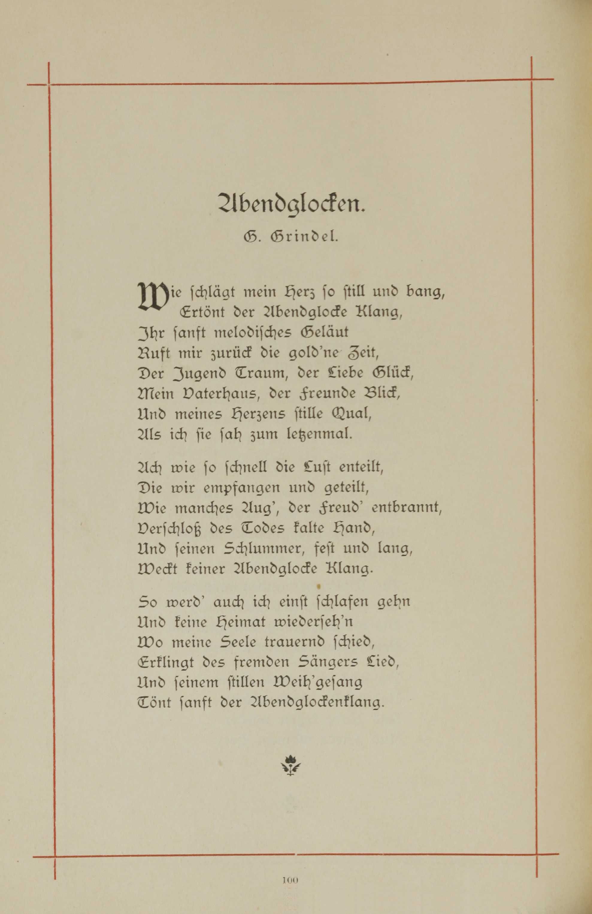 Abendglocken (1893) | 1. (100) Основной текст