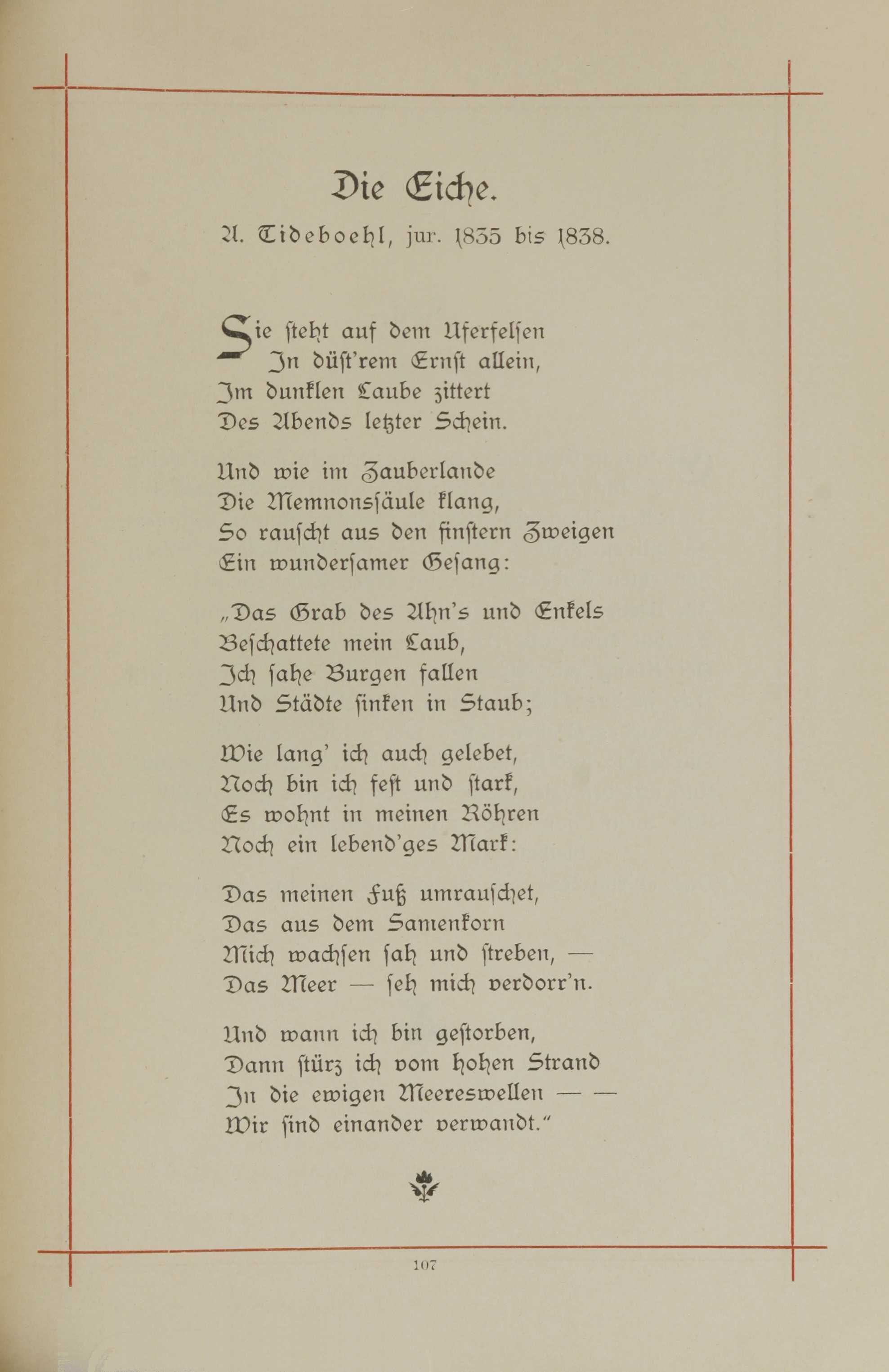 Erinnerung an die Fraternitas (1893) | 112. (107) Haupttext