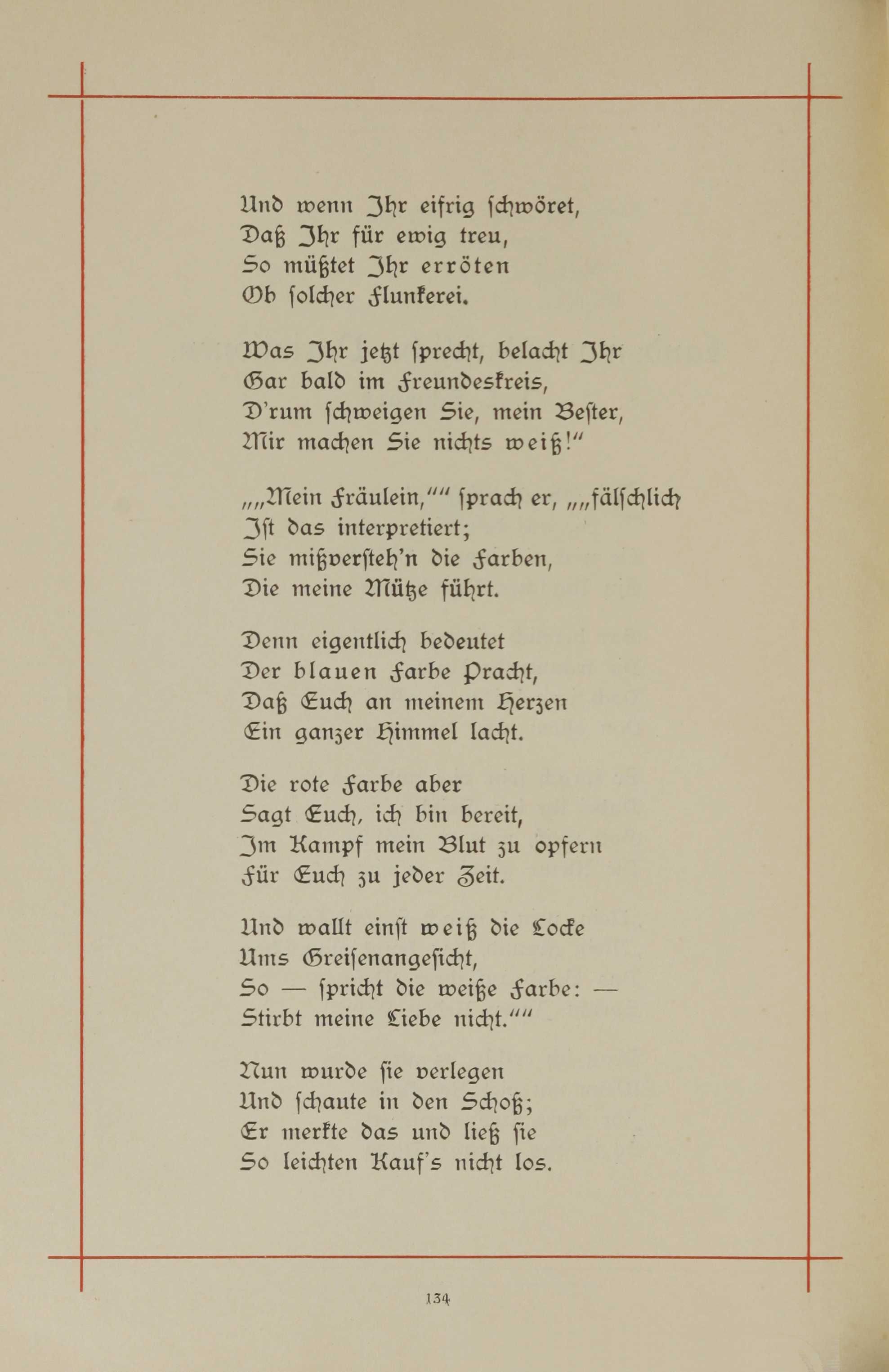 Erinnerung an die Fraternitas (1893) | 139. (134) Main body of text