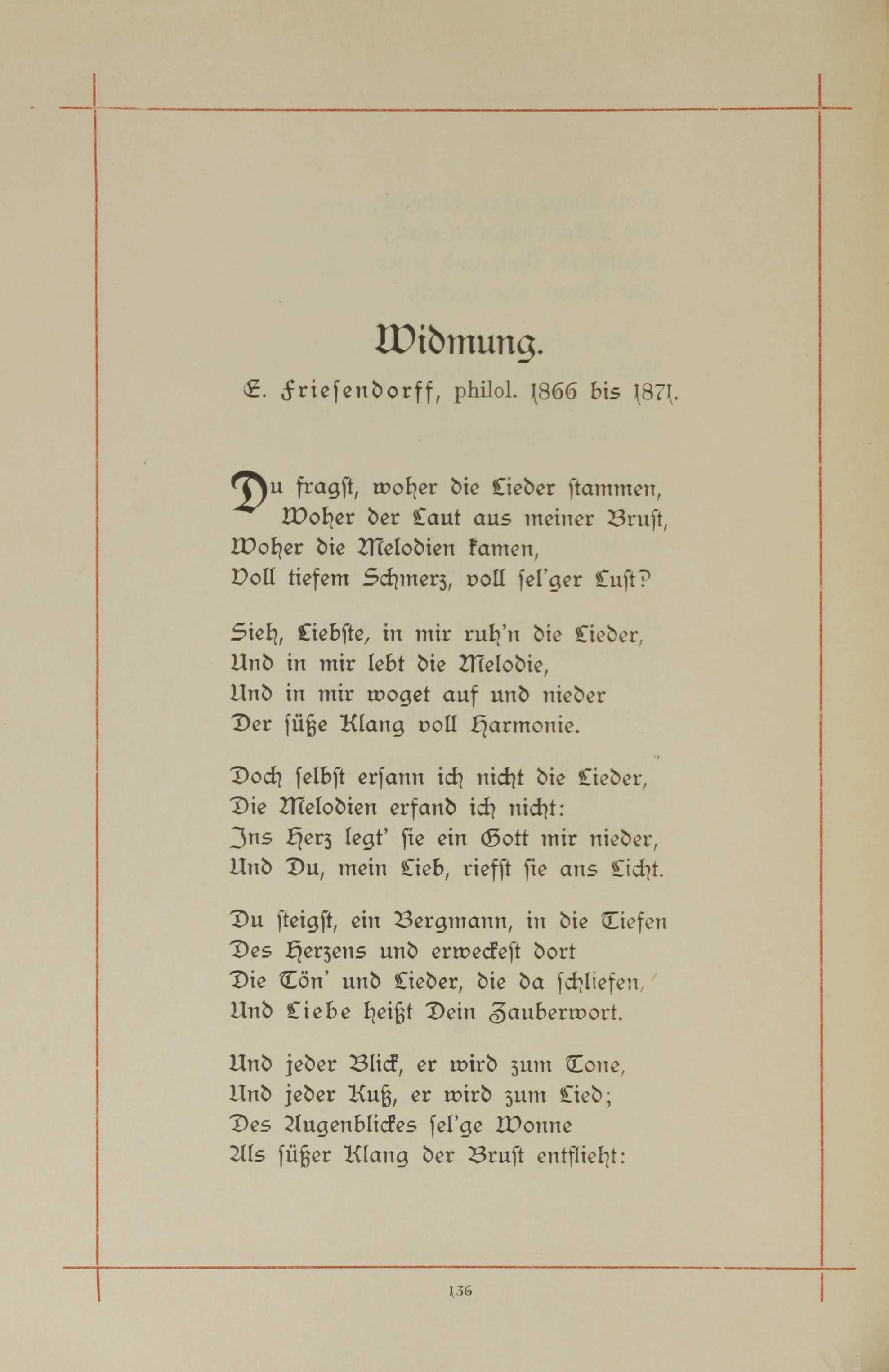 Widmung (1893) | 1. (136) Основной текст