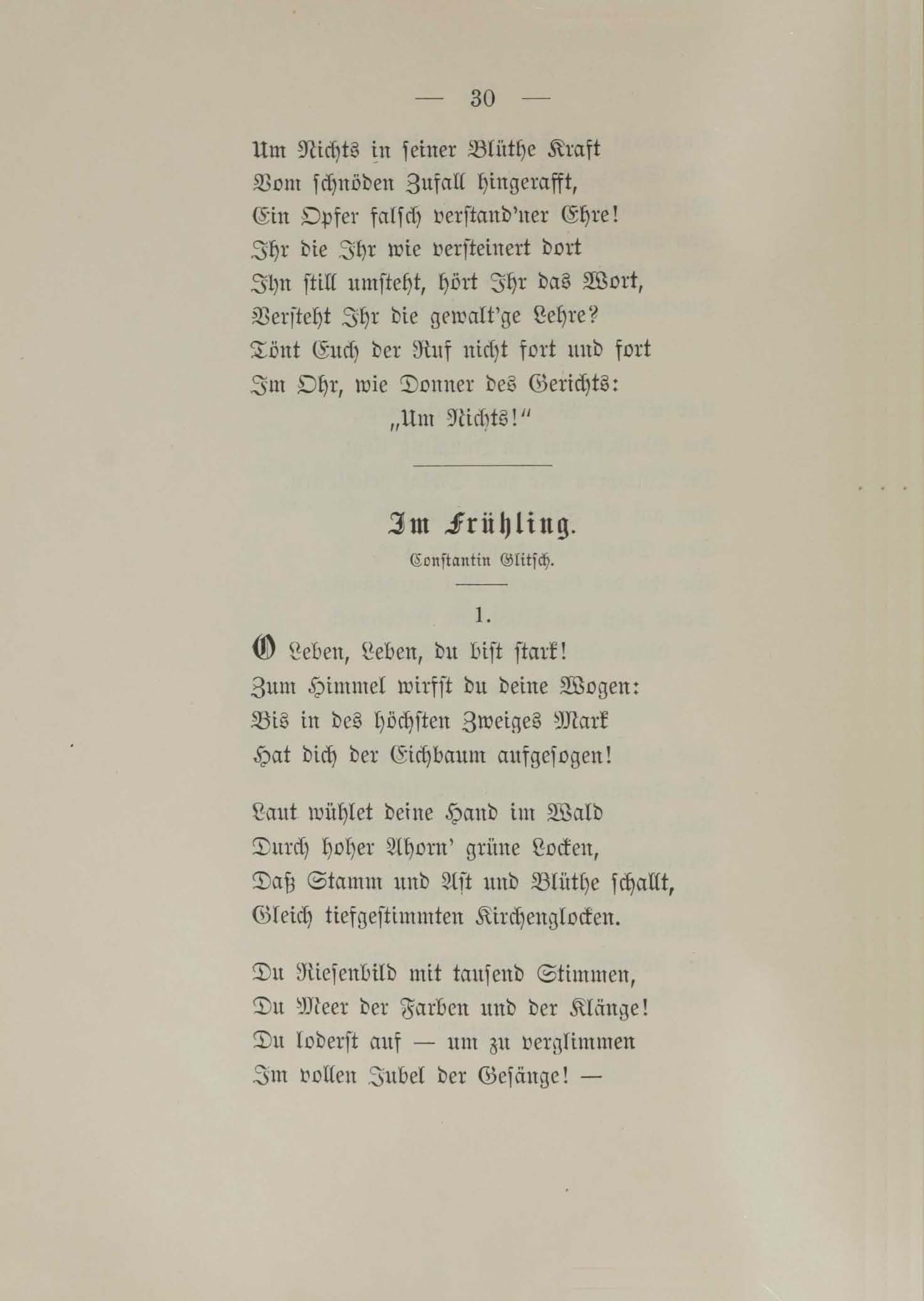 Im Frühling (1890) | 1. (30) Põhitekst