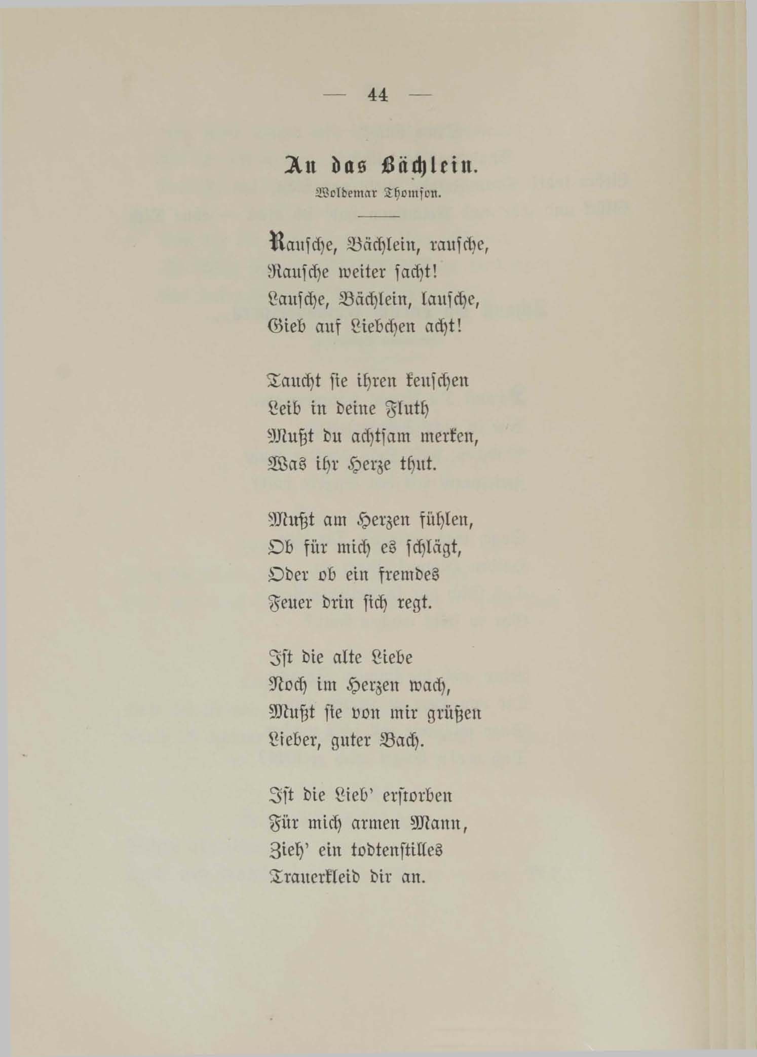 An das Bächlein (1890) | 1. (44) Main body of text