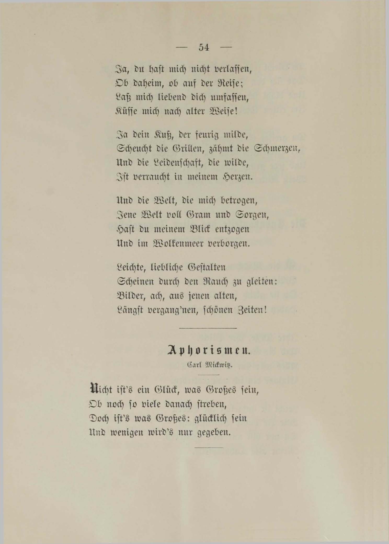 Aphorismen (1890) | 1. (54) Main body of text