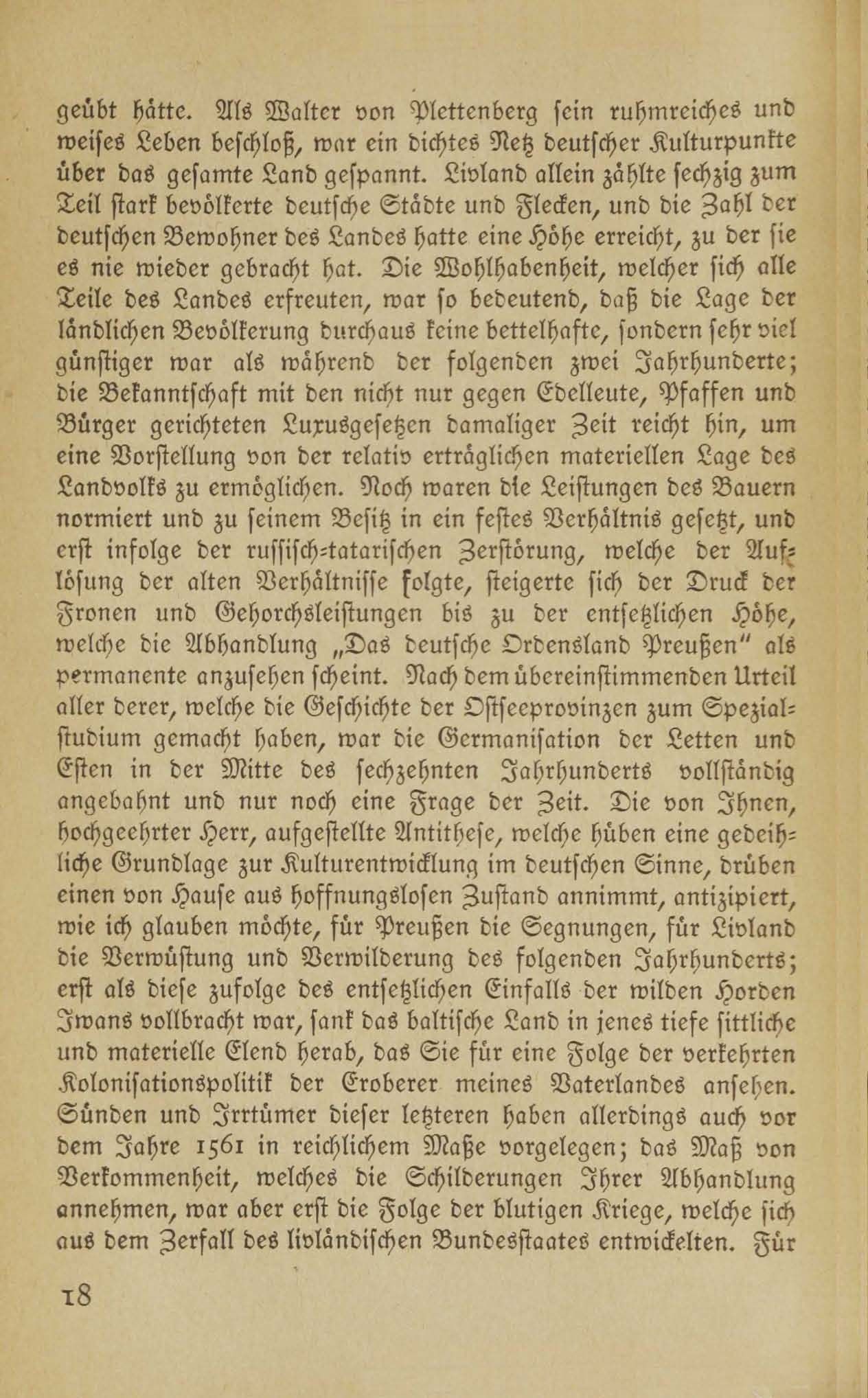 Baltische Briefe aus zwei Jahrhunderten (1917 ?) | 13. (18) Haupttext