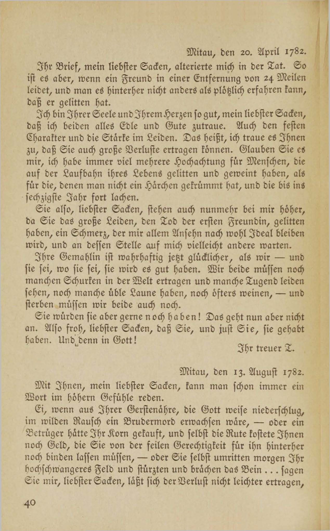 Freundesbriefe eines altkurischen Originals (1917 ?) | 2. (40) Main body of text