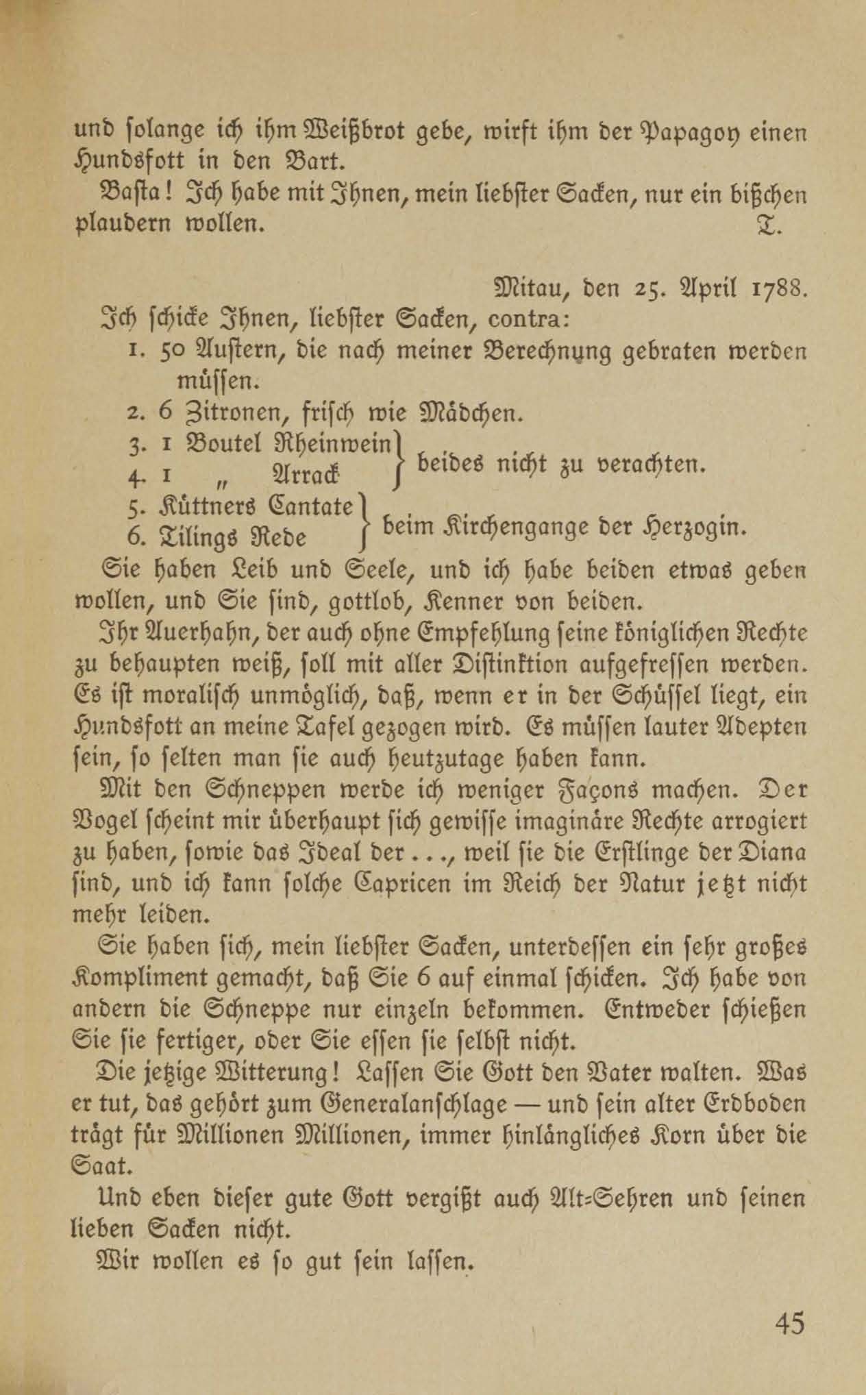 Freundesbriefe eines altkurischen Originals (1917 ?) | 7. (45) Main body of text