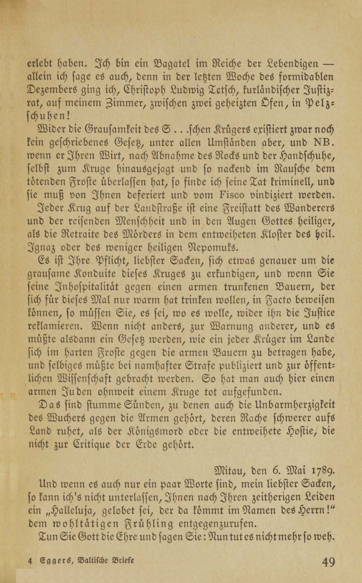 Baltische Briefe aus zwei Jahrhunderten (1917 ?) | 44. (49) Main body of text