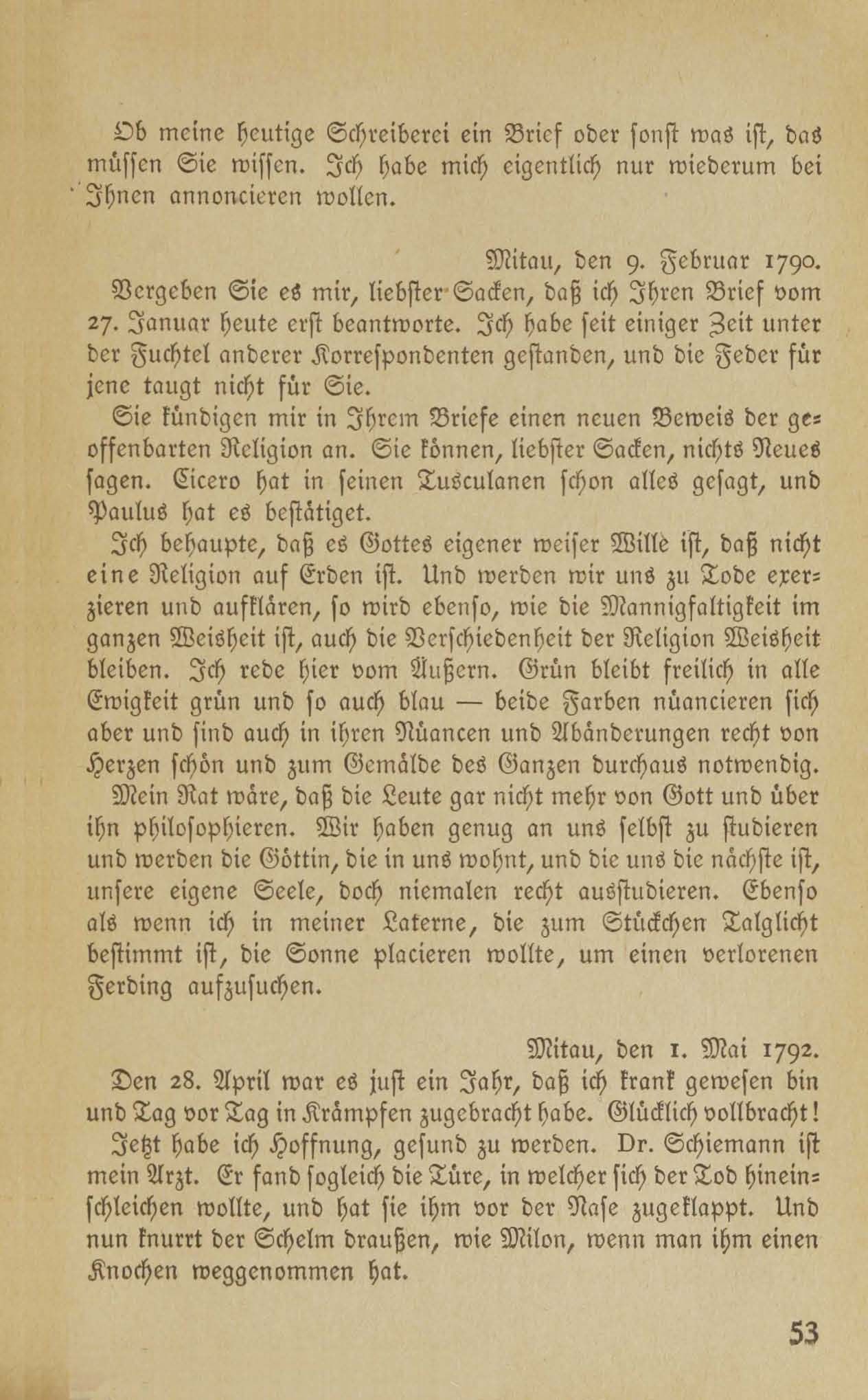 Freundesbriefe eines altkurischen Originals (1917 ?) | 15. (53) Main body of text