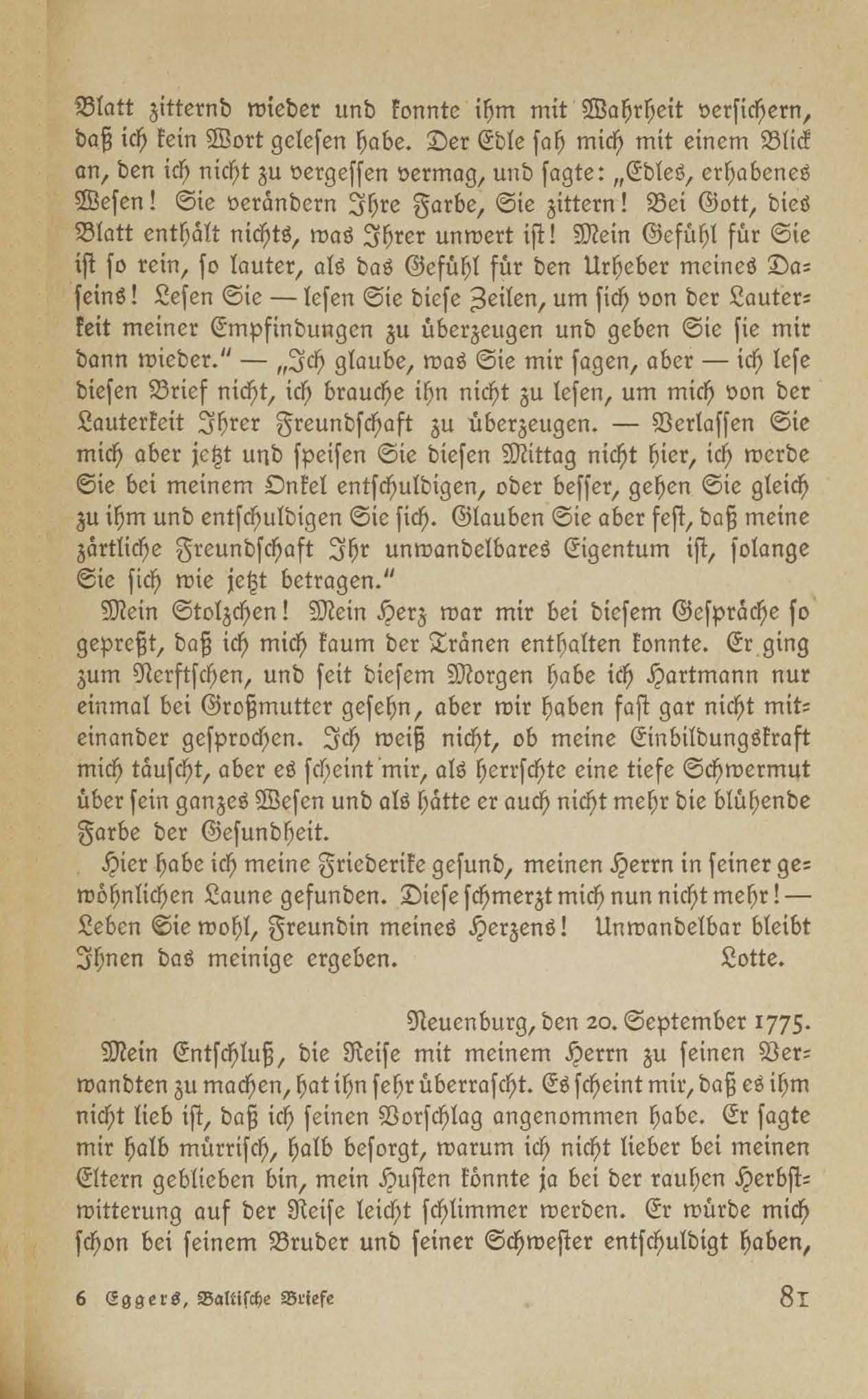 Baltische Briefe aus zwei Jahrhunderten (1917 ?) | 76. (81) Main body of text