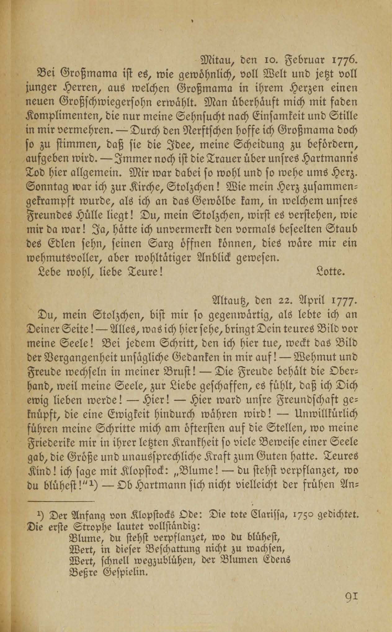 Baltische Briefe aus zwei Jahrhunderten (1917 ?) | 86. (91) Põhitekst