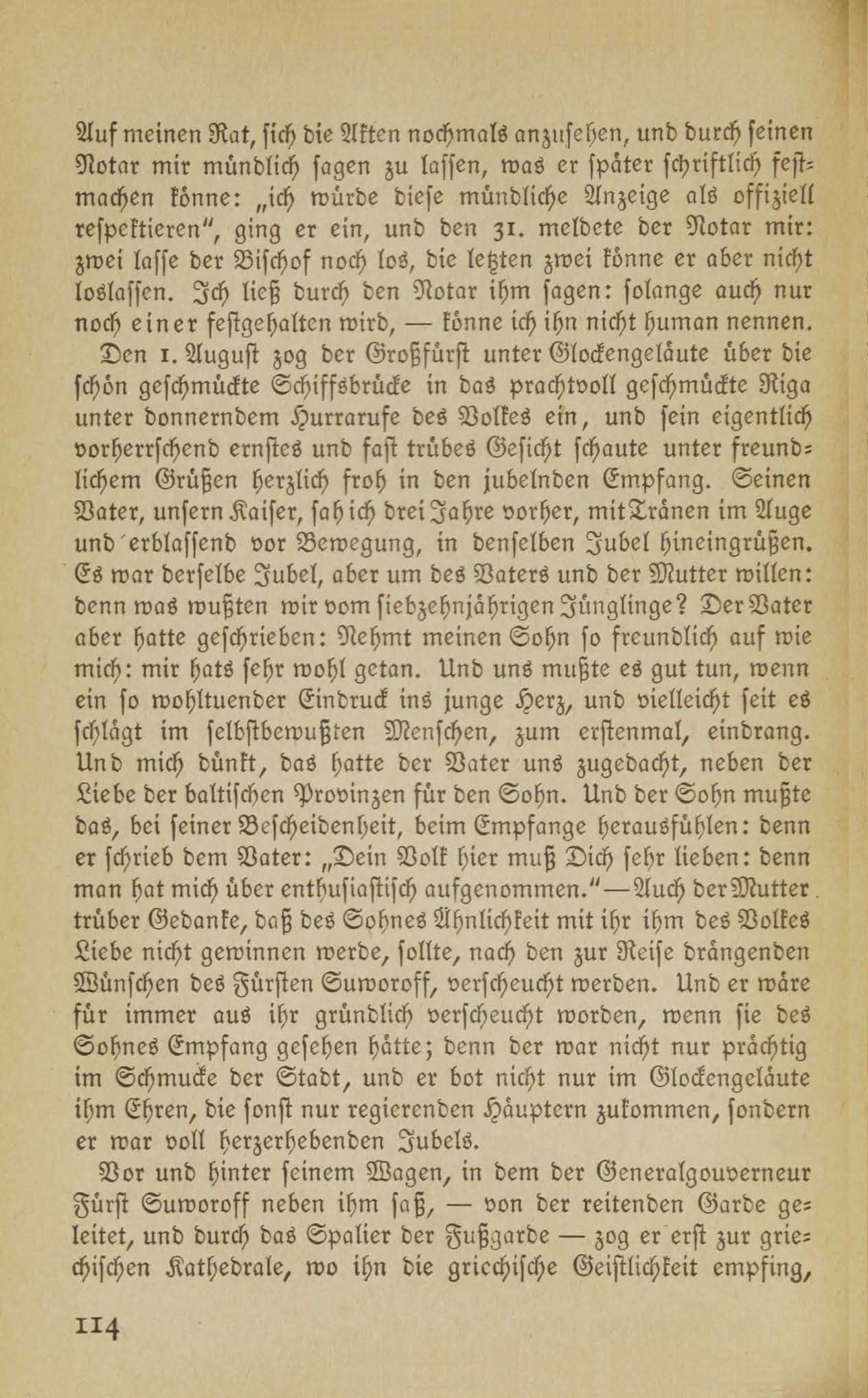 Baltische Briefe aus zwei Jahrhunderten (1917 ?) | 109. (114) Põhitekst