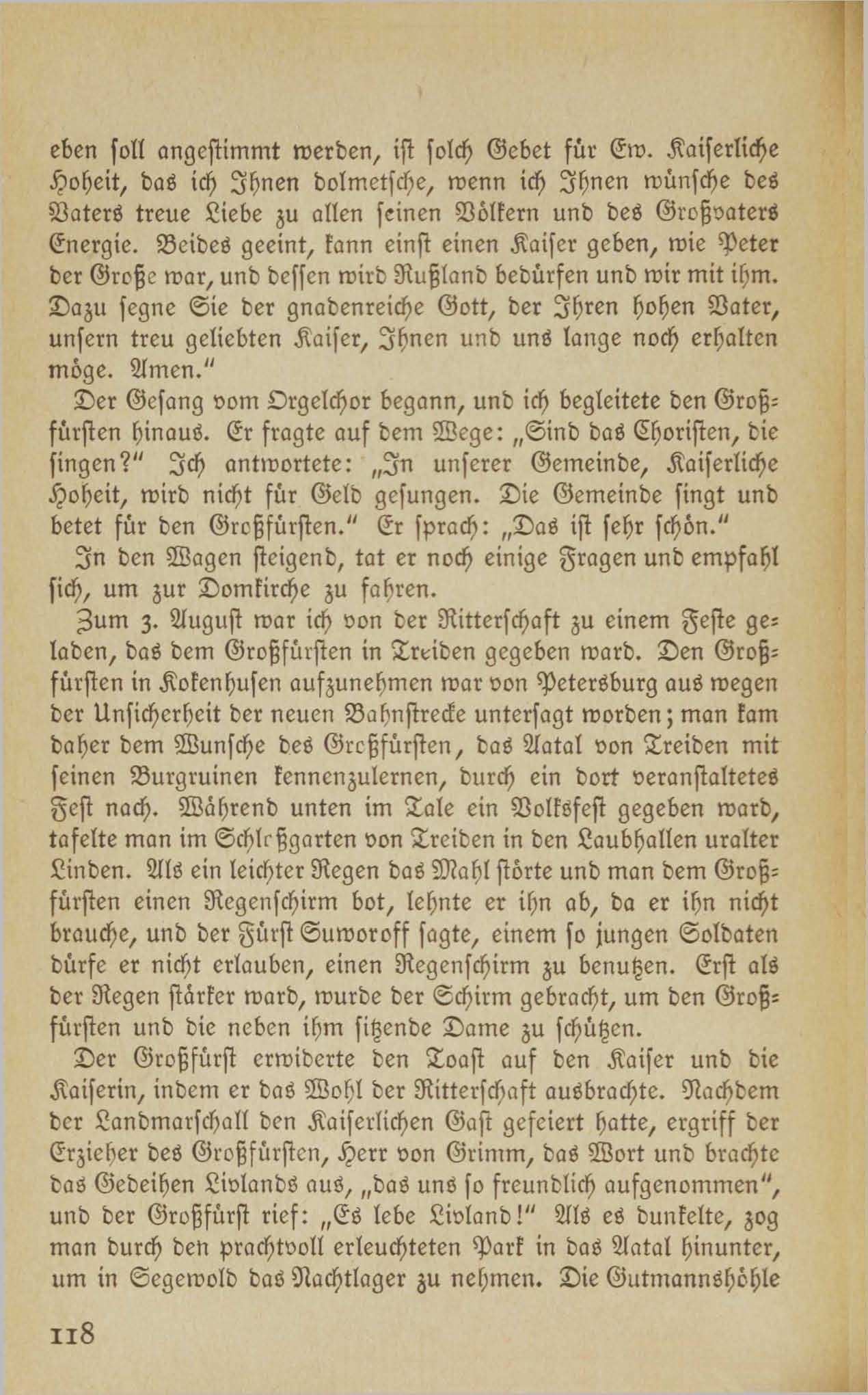 Baltische Briefe aus zwei Jahrhunderten (1917 ?) | 113. (118) Main body of text