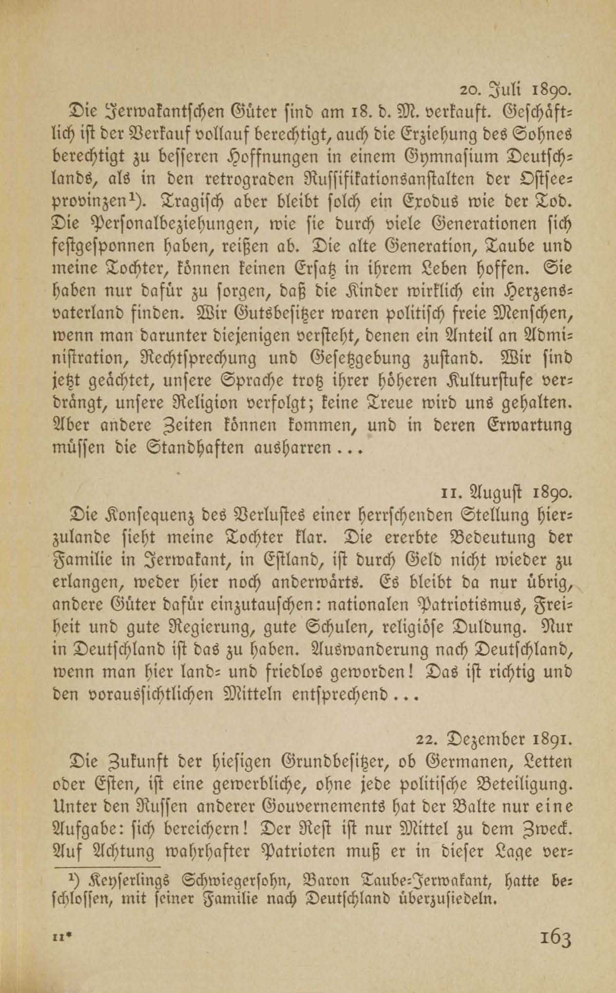 Baltische Briefe aus zwei Jahrhunderten (1917 ?) | 158. (163) Main body of text