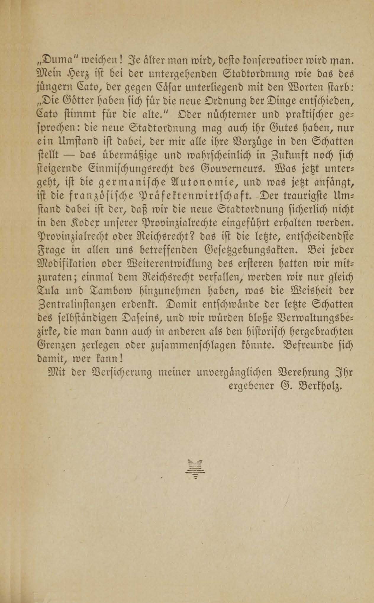 Baltische Briefe aus zwei Jahrhunderten (1917 ?) | 162. (167) Haupttext