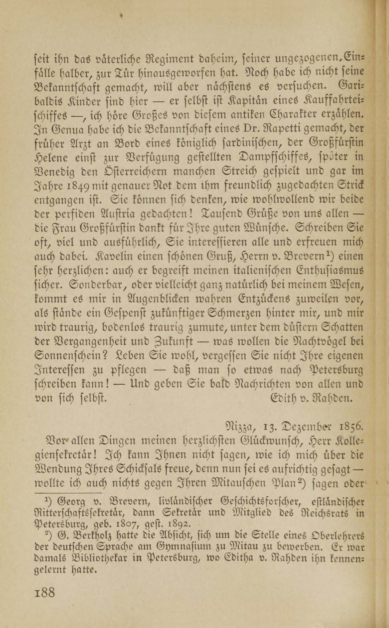 Baltische Briefe aus zwei Jahrhunderten (1917 ?) | 183. (188) Основной текст