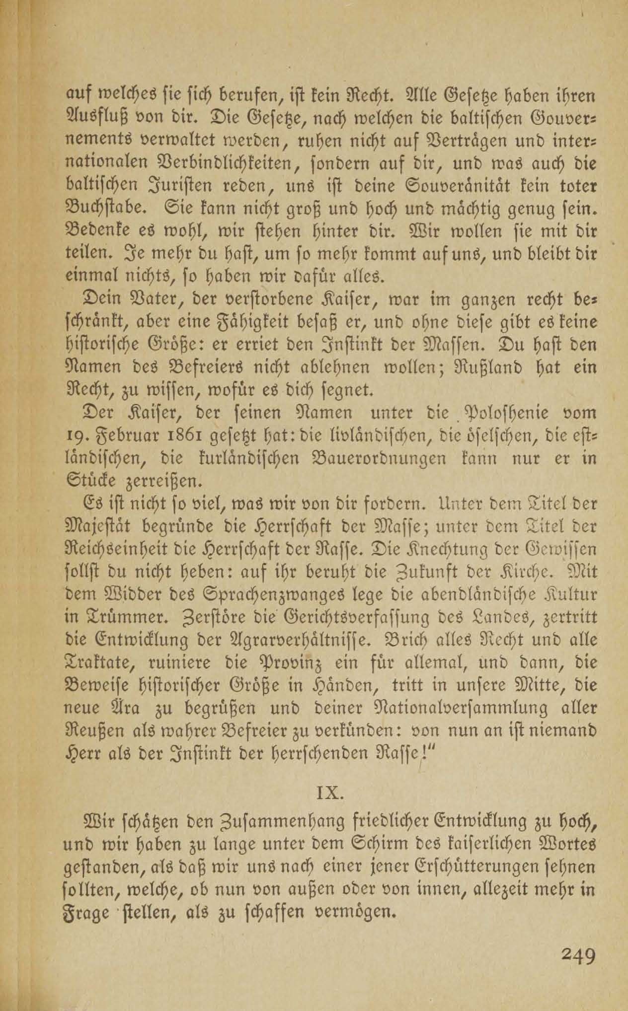 Baltische Briefe aus zwei Jahrhunderten (1917 ?) | 244. (249) Основной текст