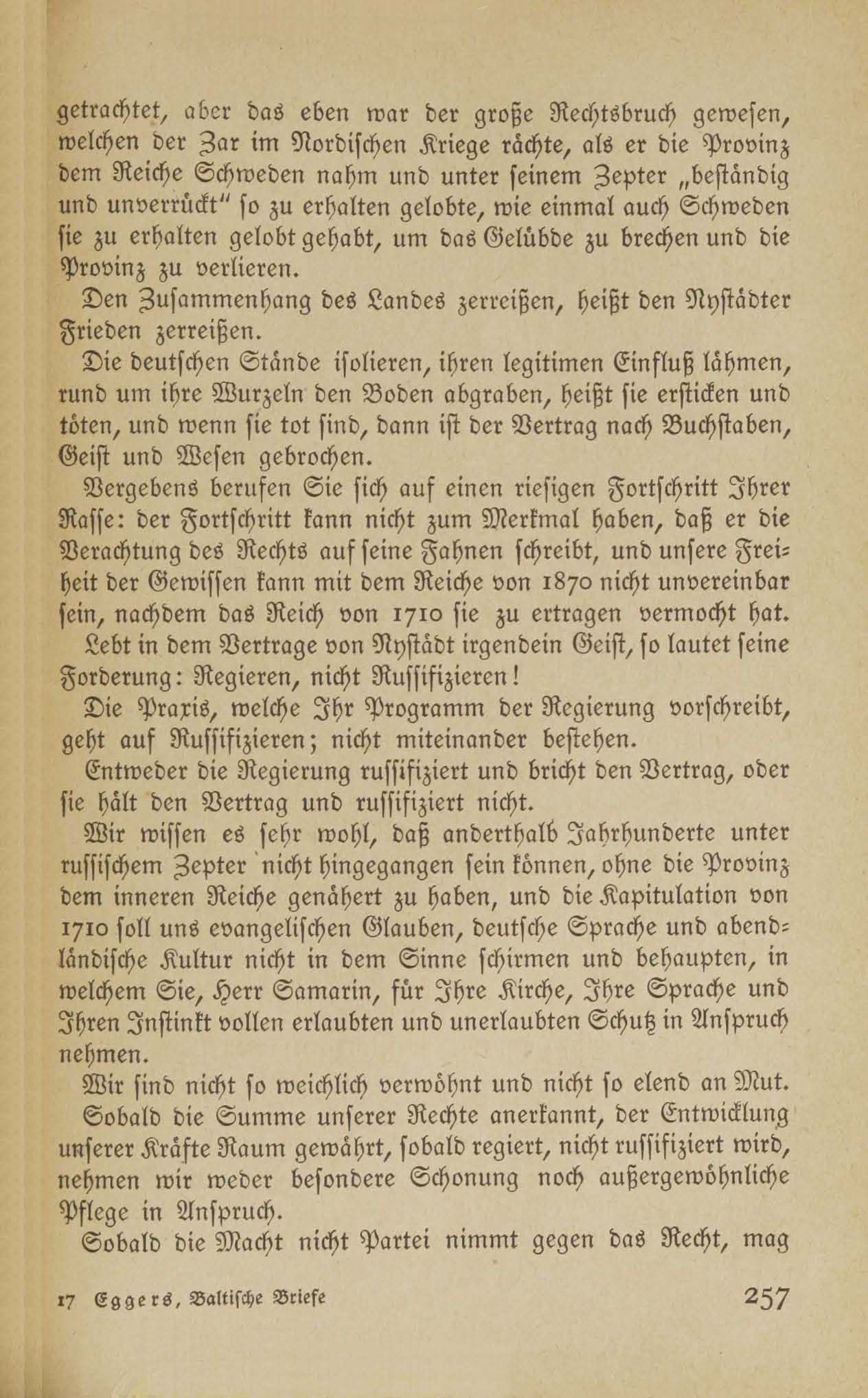 Im Kampf für die baltischen Landesrechte (1917 ?) | 26. (257) Main body of text