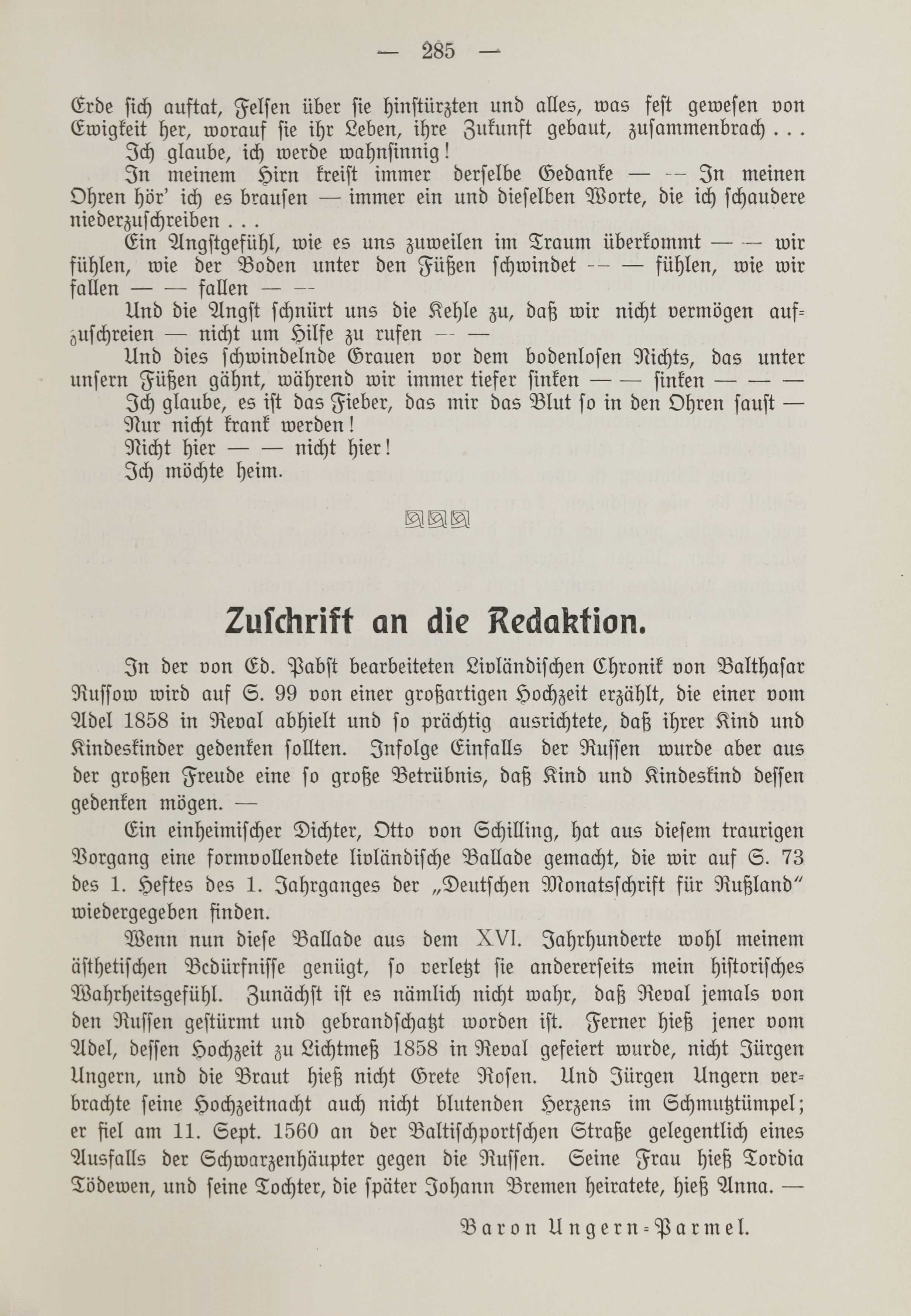 Deutsche Monatsschrift für Russland [1] (1912) | 293. (285) Põhitekst