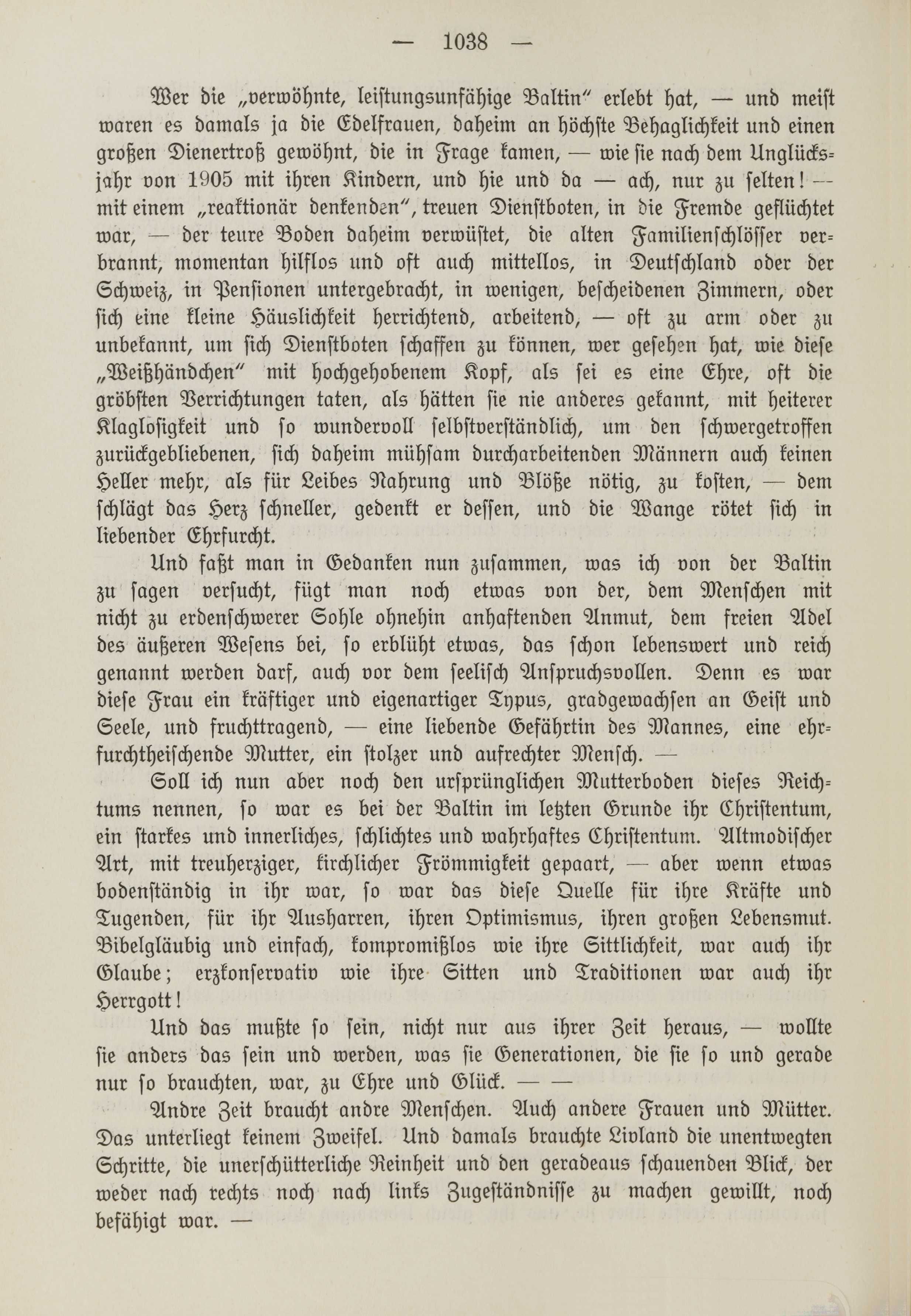 Deutsche Monatsschrift für Russland [1] (1912) | 1046. (1038) Main body of text