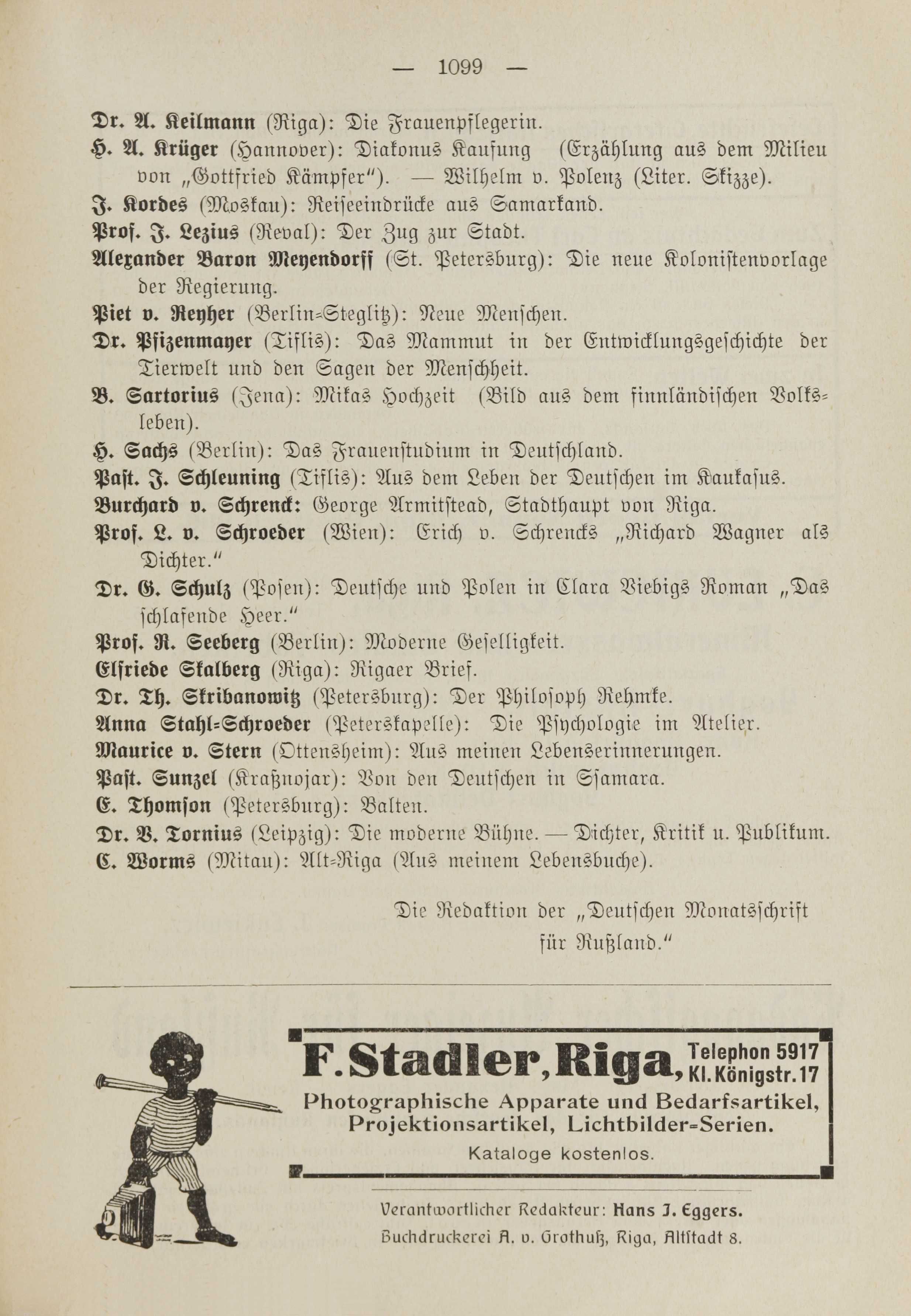 Deutsche Monatsschrift für Russland [1] (1912) | 1107. (1099) Main body of text
