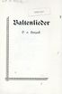 Baltenlieder