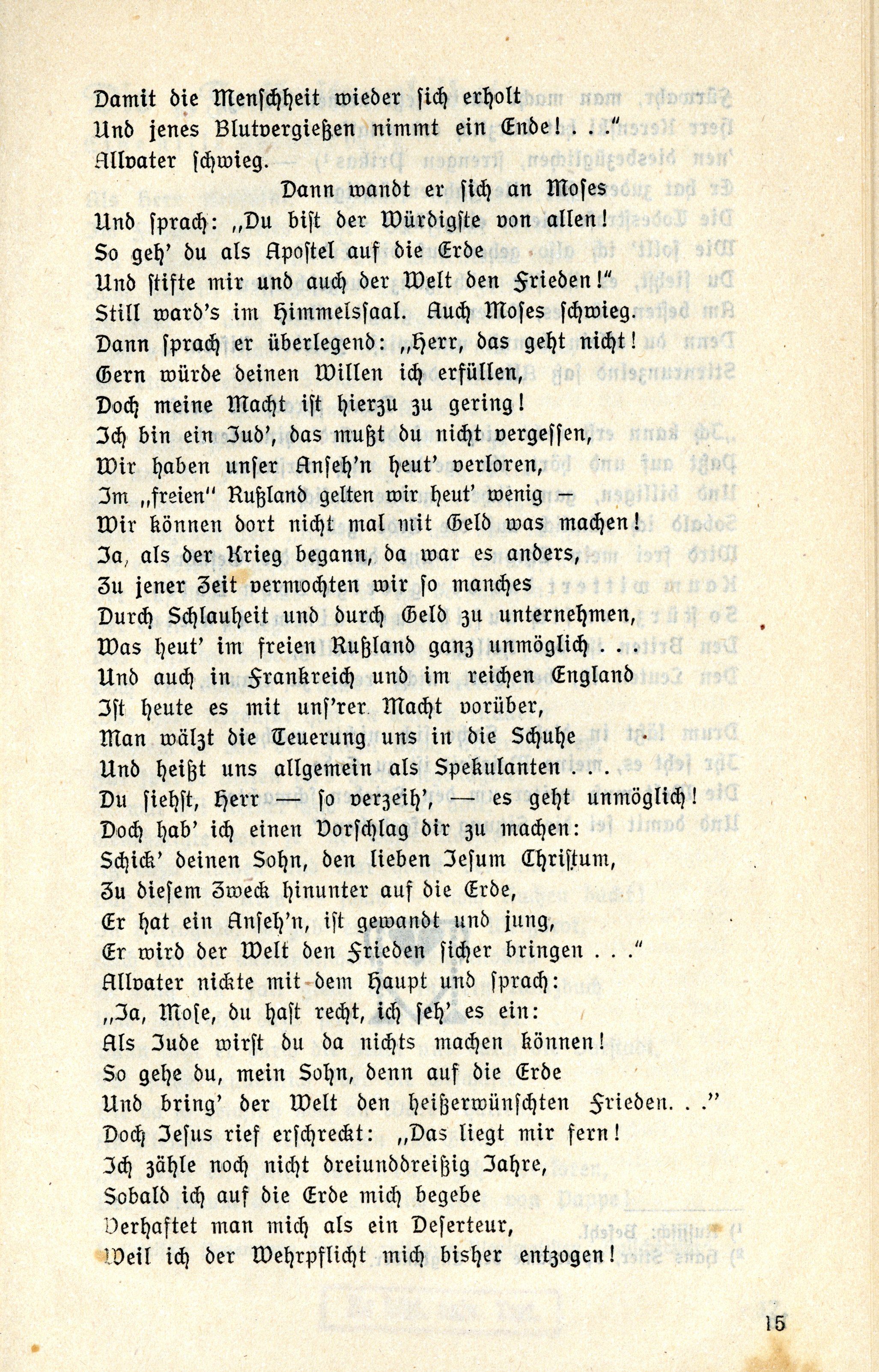 Der Balte im Maulkorb (1917) | 16. (15) Main body of text