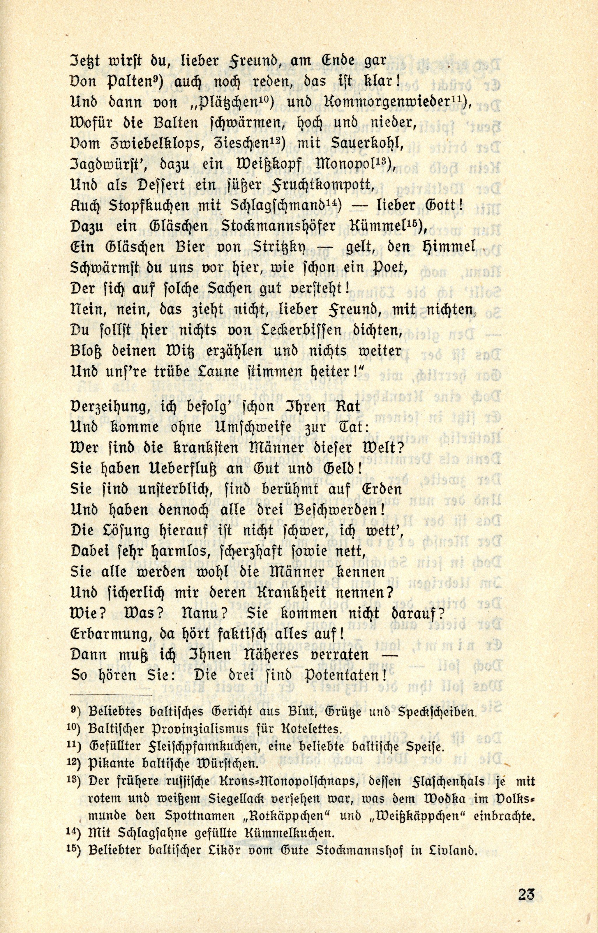 Der Balte im Maulkorb (1917) | 24. (23) Основной текст