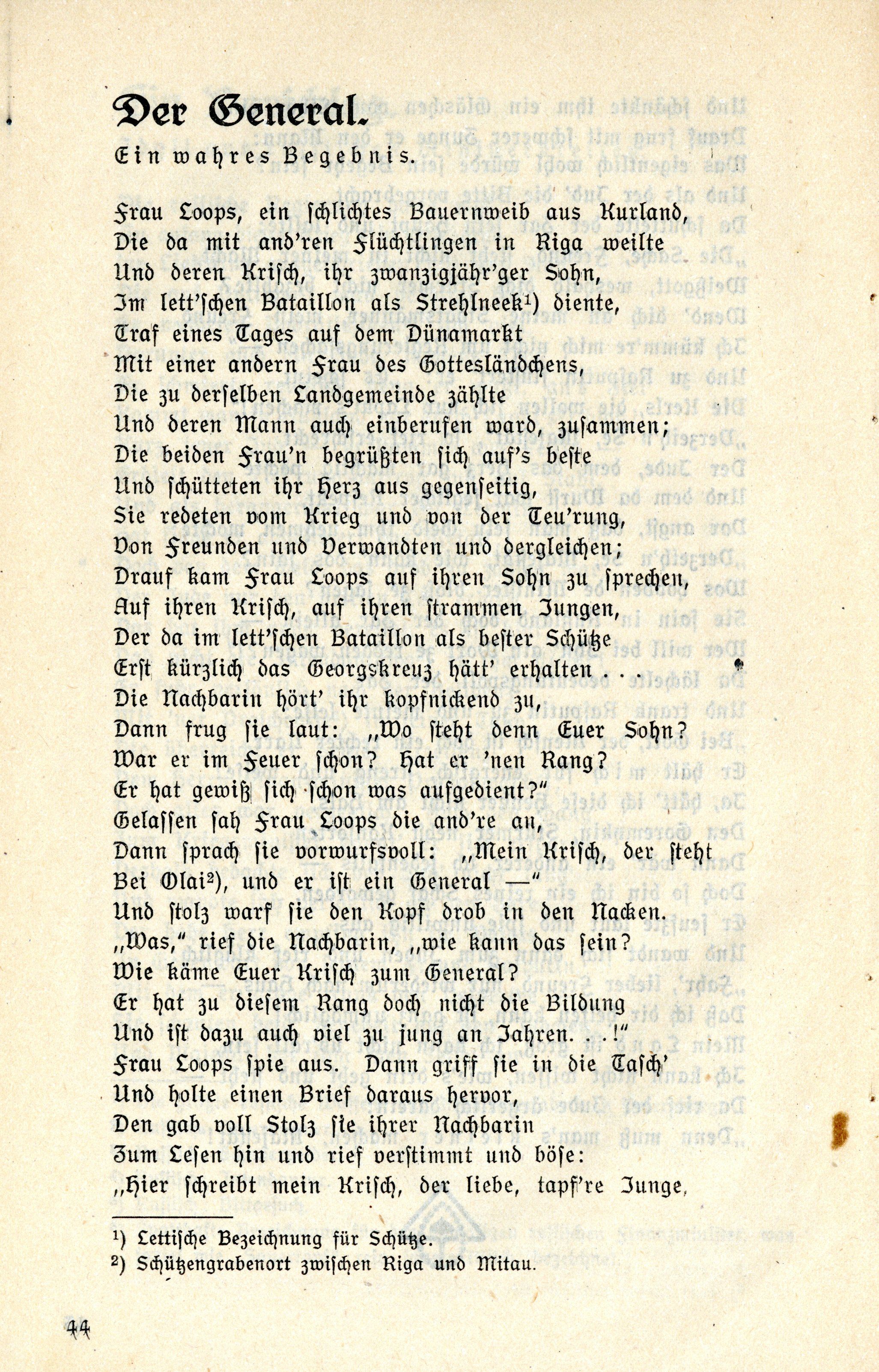 Der Balte im Maulkorb (1917) | 45. (44) Основной текст