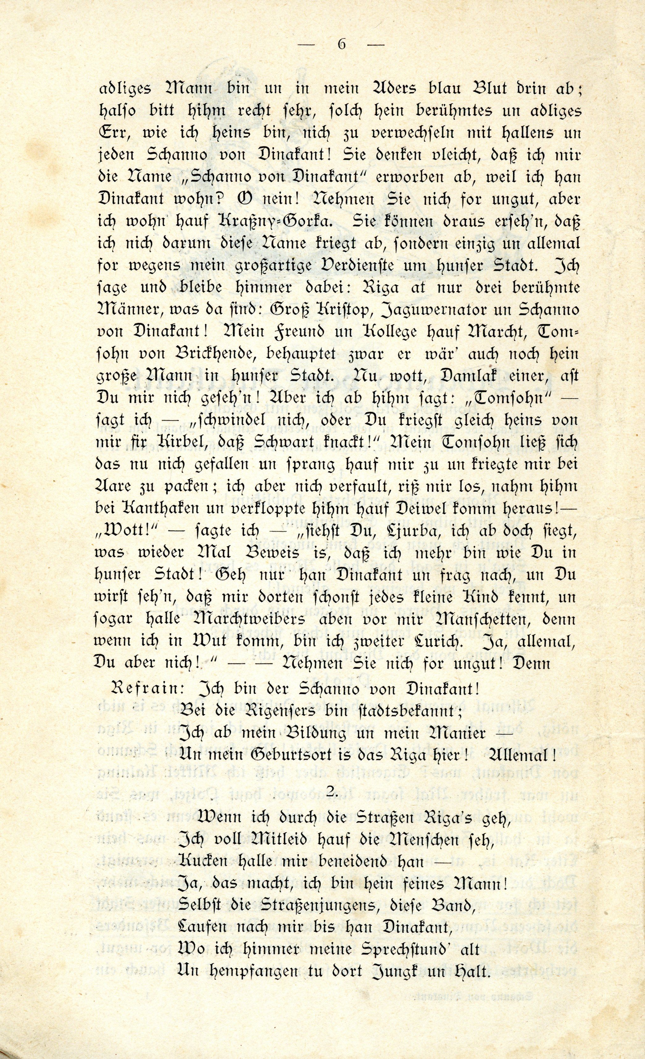 Schanno von Dünakant (1903) | 7. (6) Основной текст