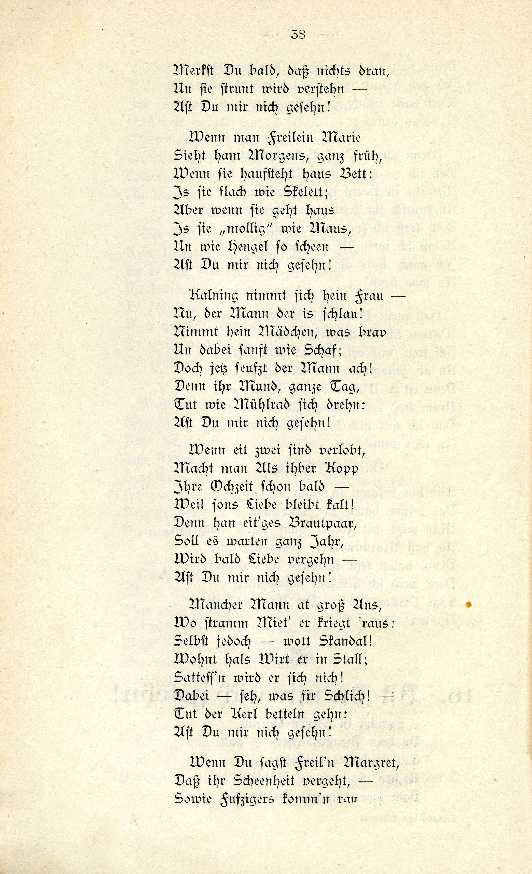 Schanno von Dünakant (1903) | 39. (38) Main body of text