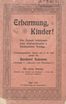 Erbarmung, Kinder! (1904) | 1. Передняя обложка