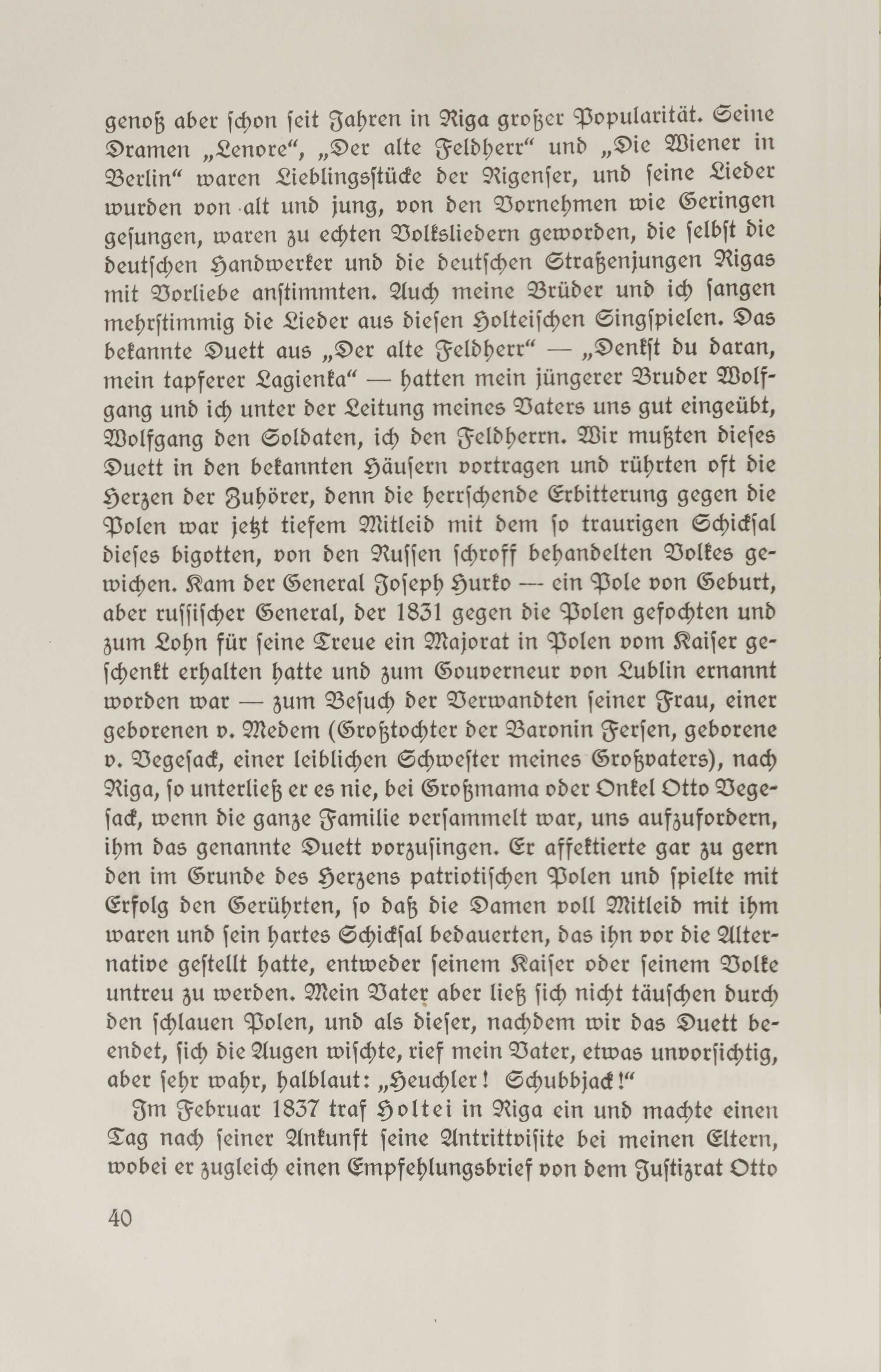 Baltische Lebenserinnerungen (1926) | 39. (40) Põhitekst