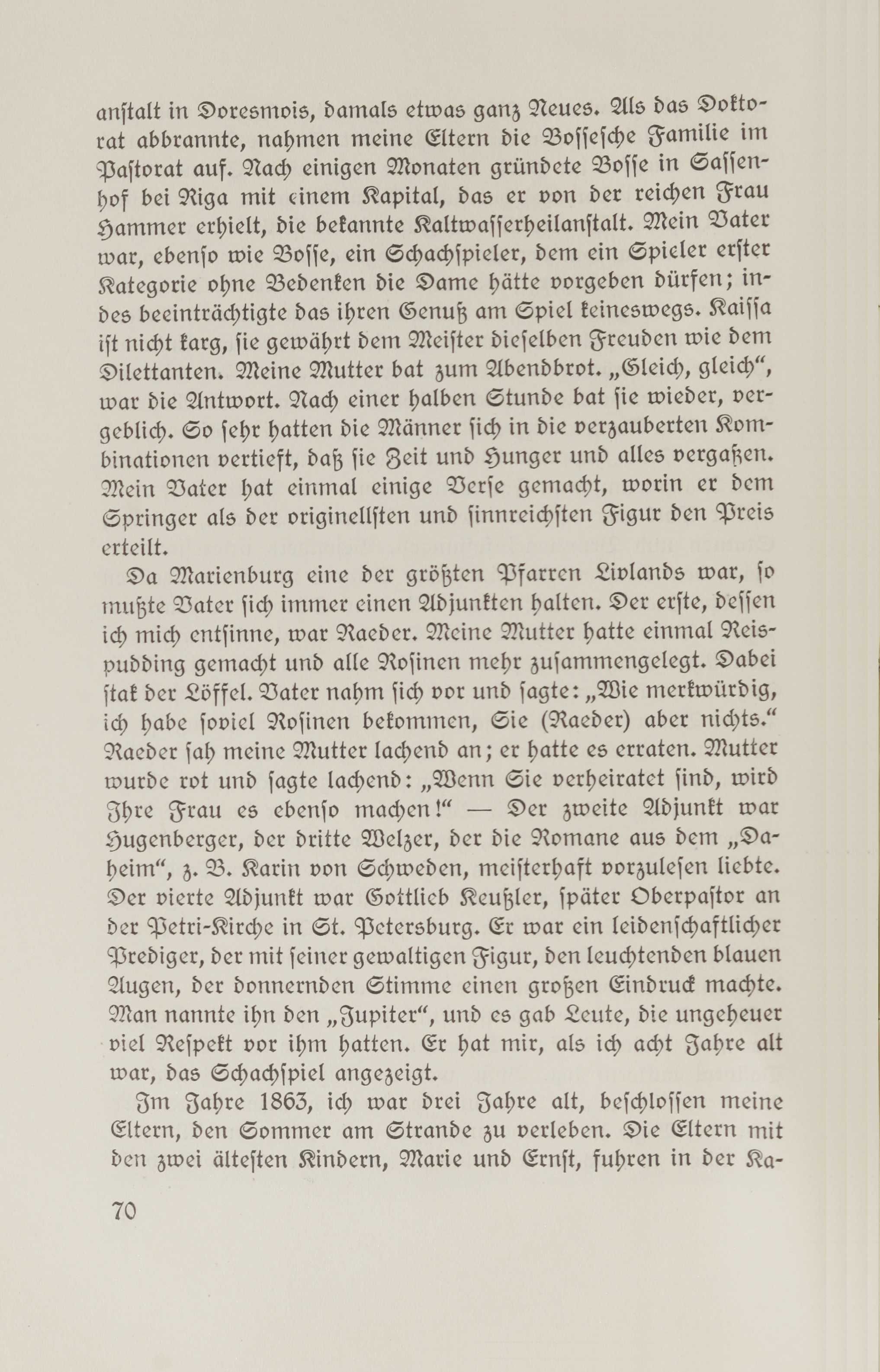 Baltische Lebenserinnerungen (1926) | 69. (70) Põhitekst