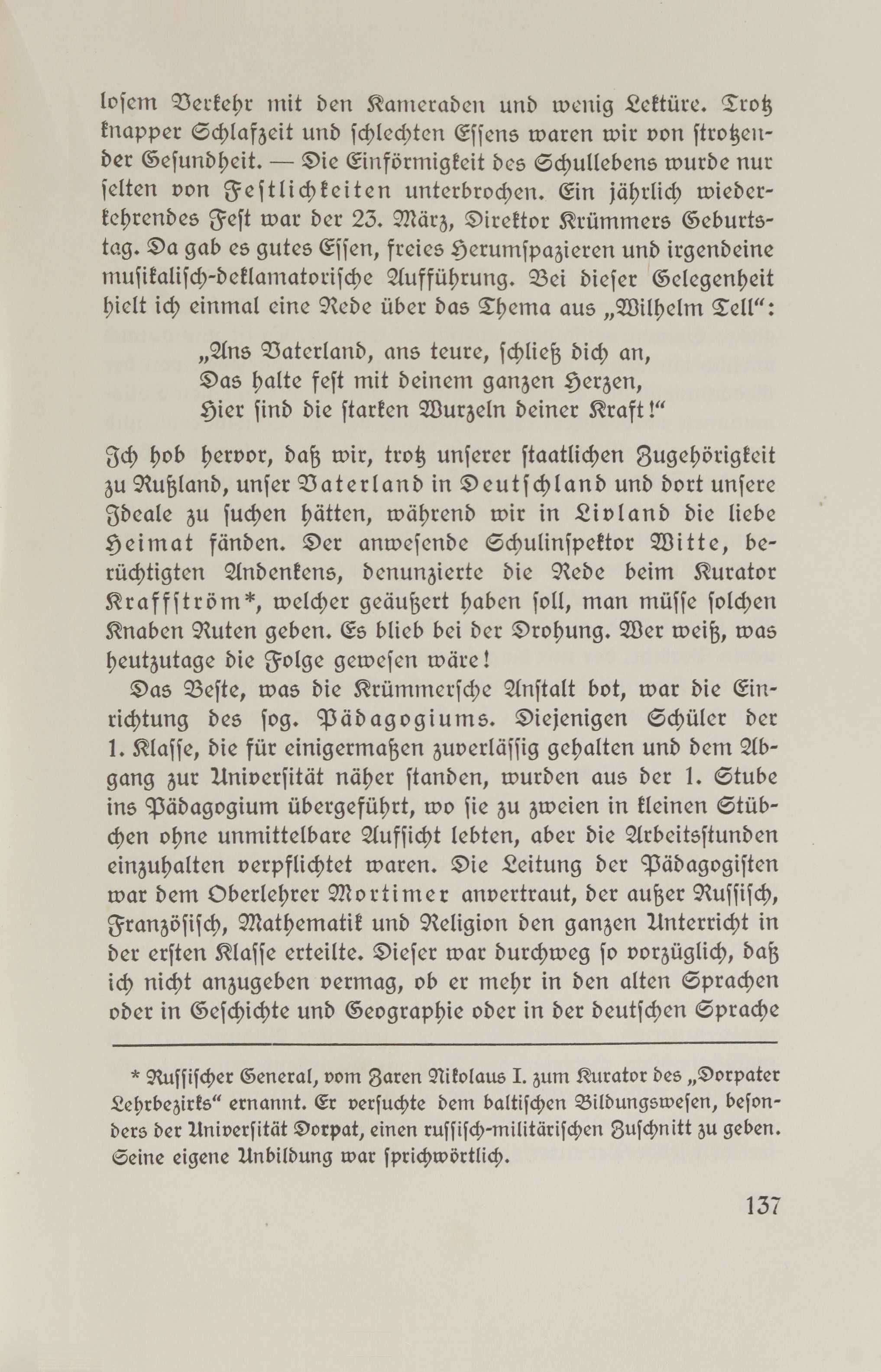 Baltische Lebenserinnerungen (1926) | 136. (137) Haupttext