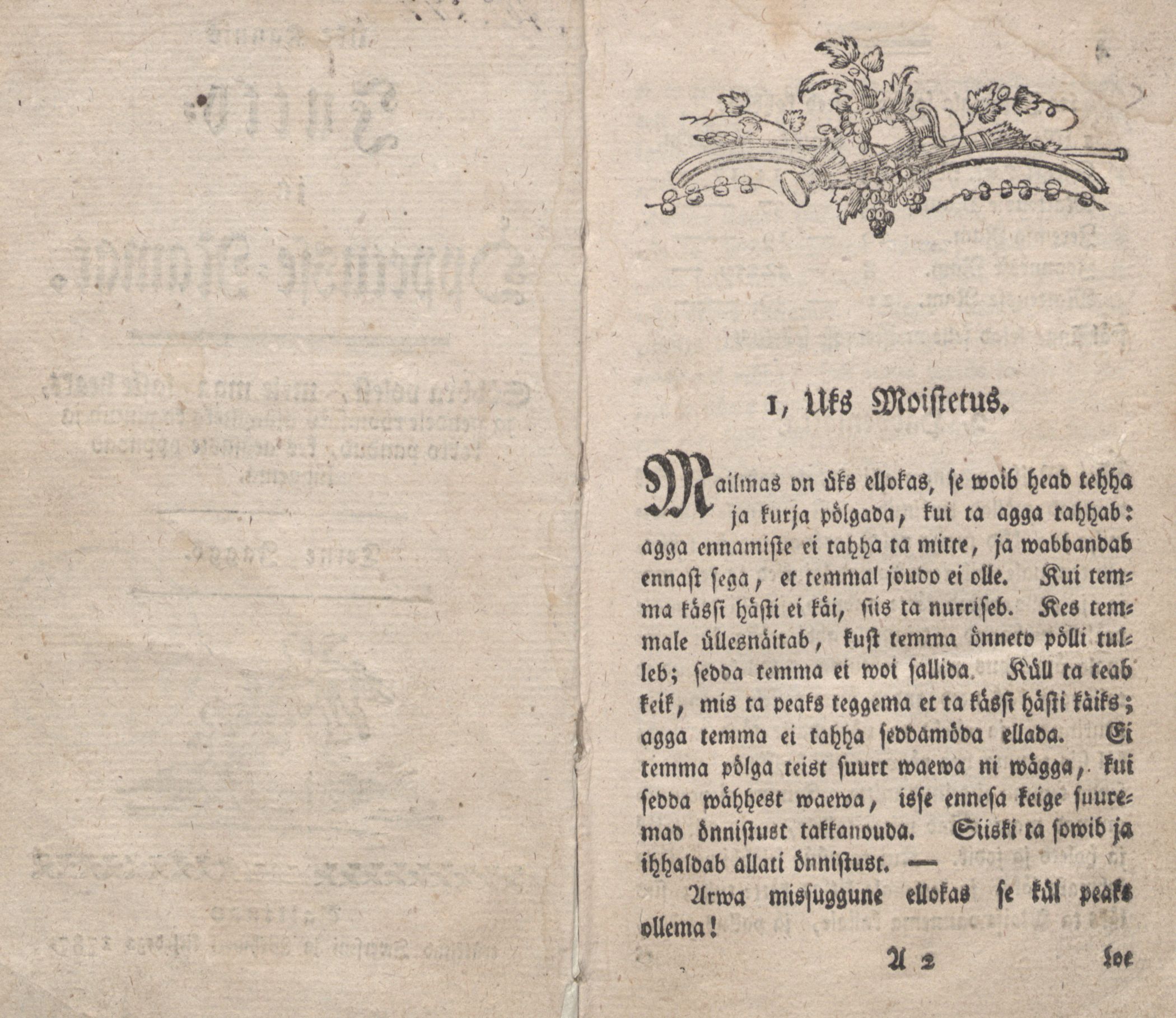 Üks Kaunis Jutto- ja Öppetusse-Ramat [2] (1787) | 3. (3) Main body of text
