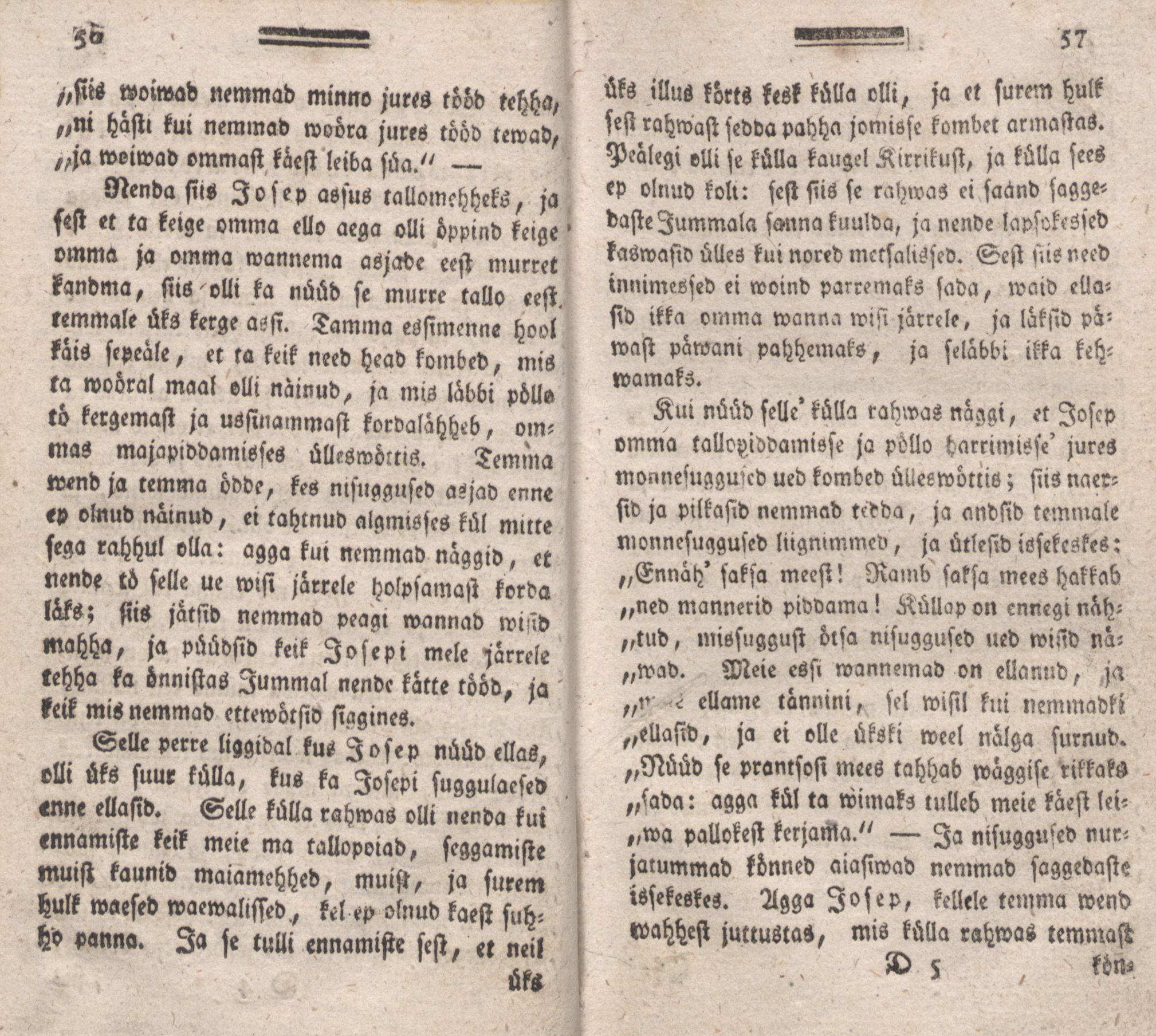 Üks Kaunis Jutto- ja Öppetusse-Ramat [2] (1787) | 30. (56-57) Põhitekst
