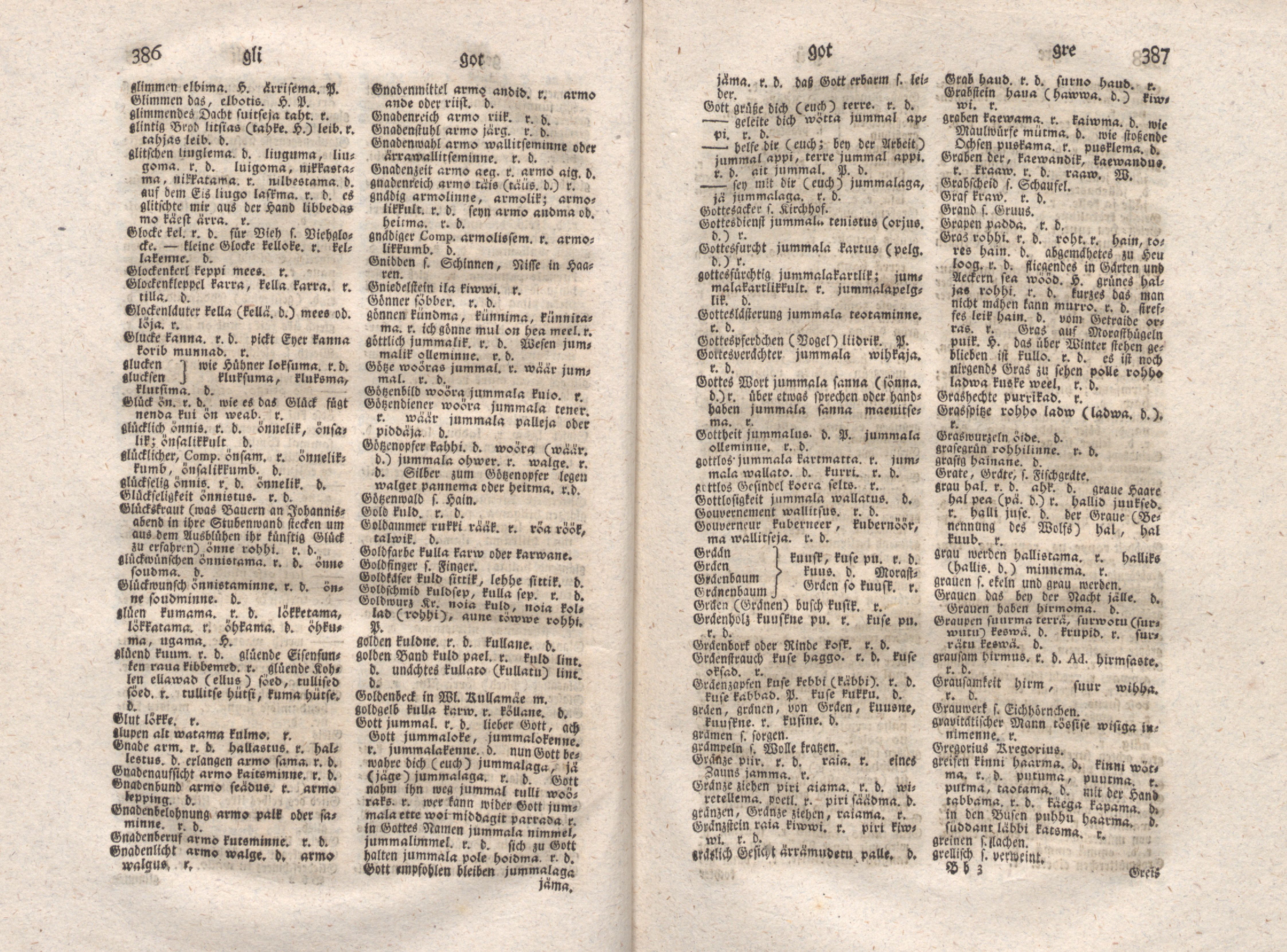 Ehstnische Sprachlehre für beide Hauptdialekte (1780) | 204. (386-387) Põhitekst