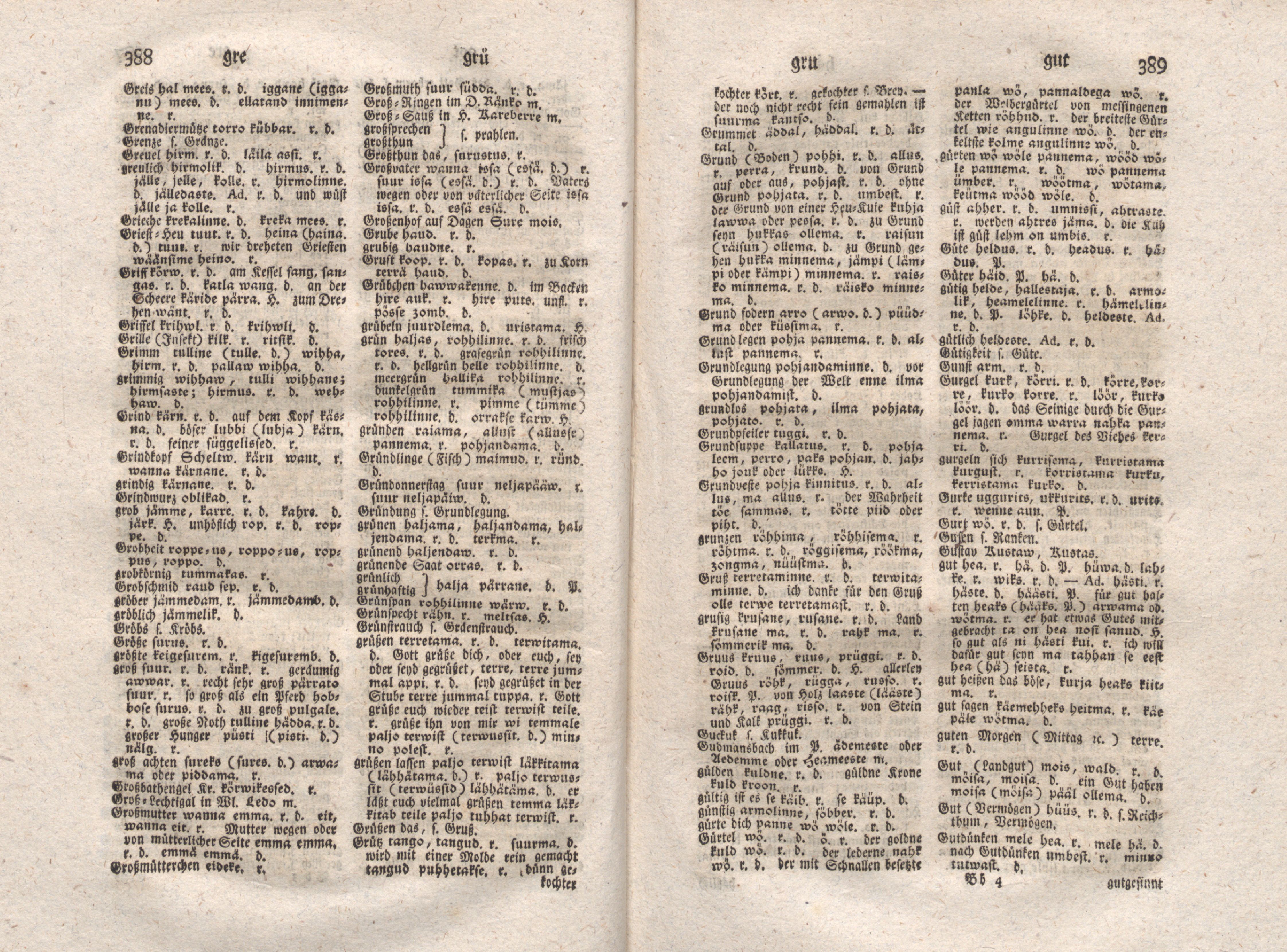 Ehstnische Sprachlehre für beide Hauptdialekte (1780) | 205. (388-389) Main body of text