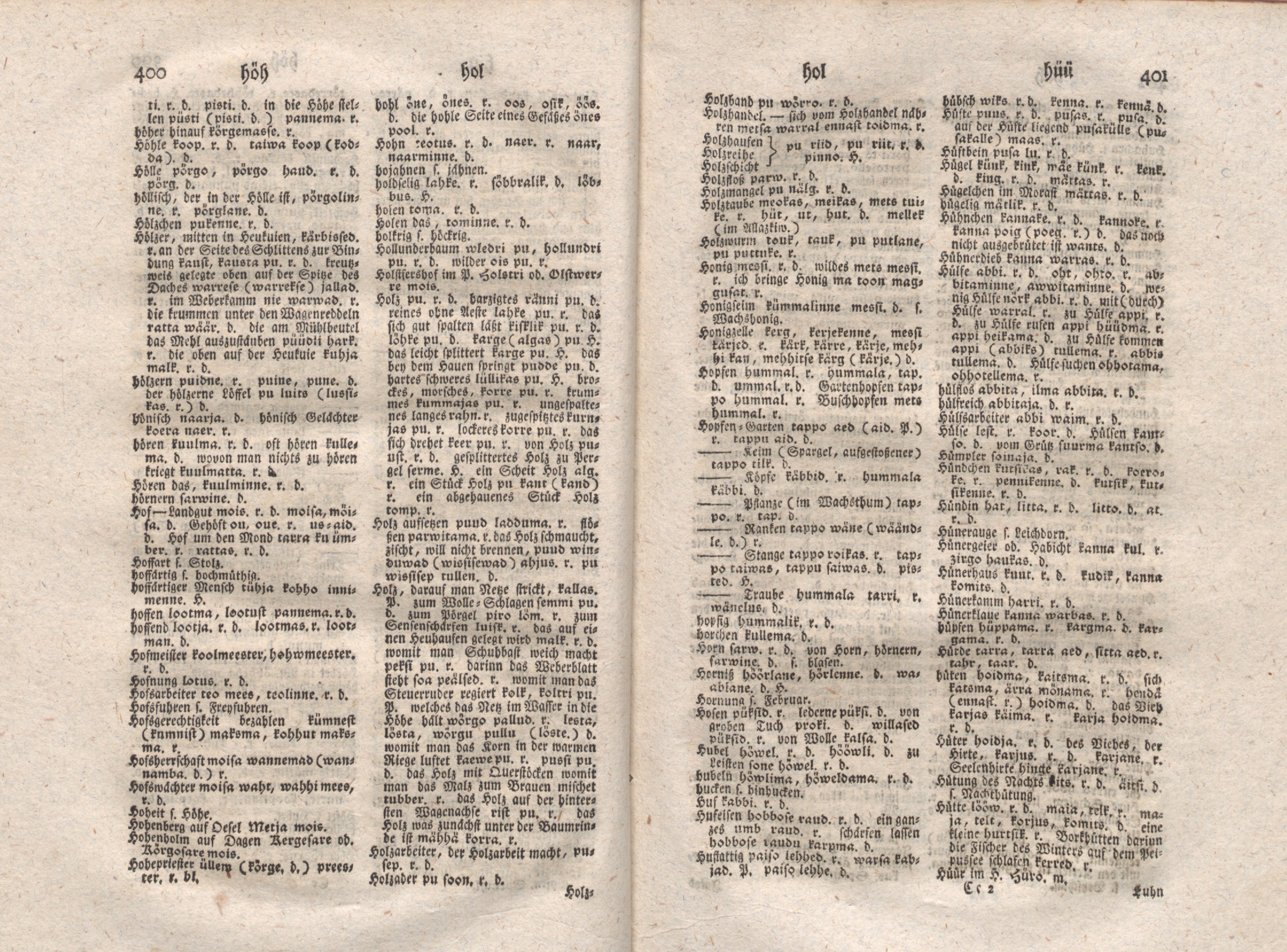 Ehstnische Sprachlehre für beide Hauptdialekte (1780) | 211. (400-401) Põhitekst