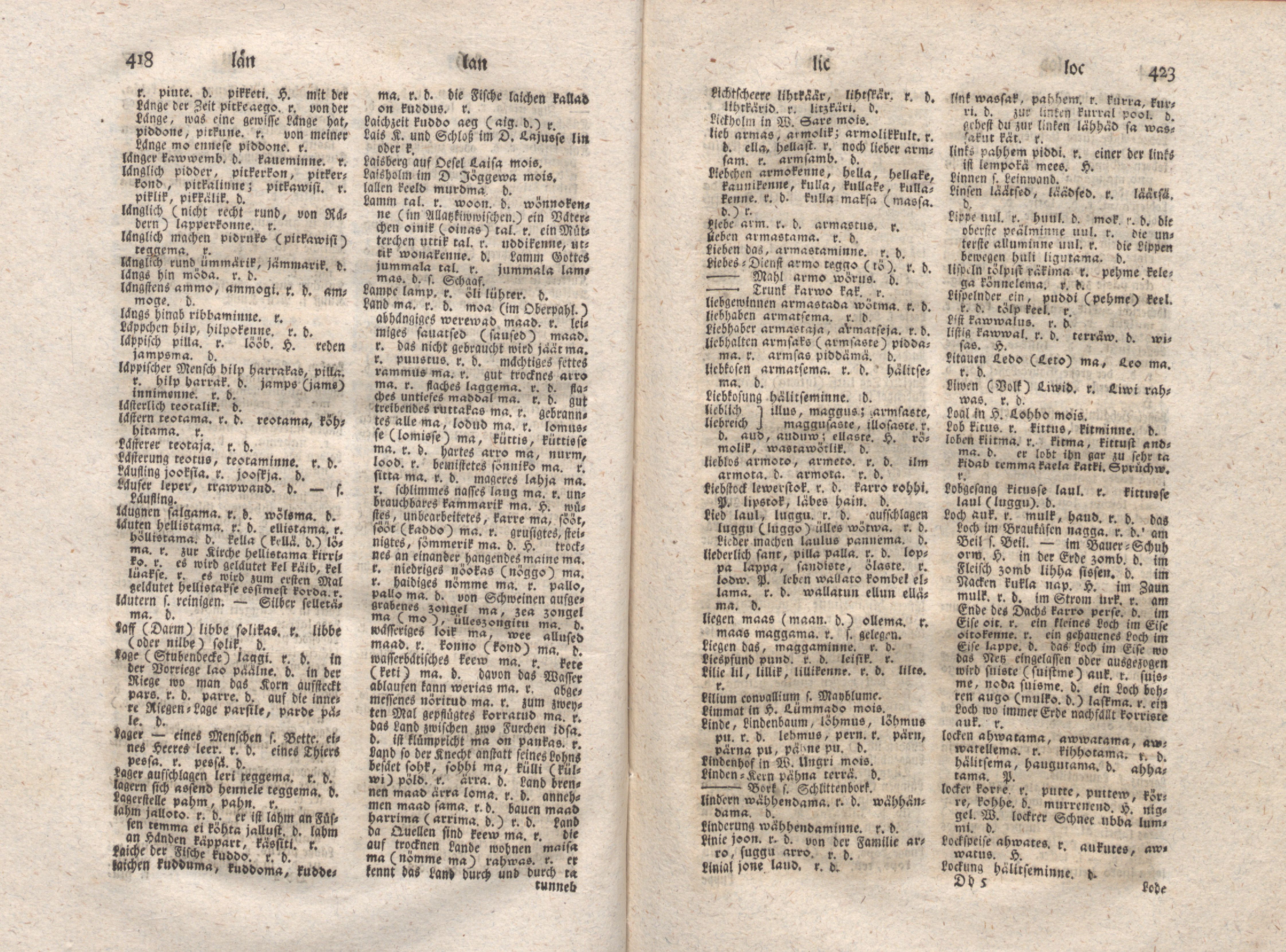 Ehstnische Sprachlehre für beide Hauptdialekte (1780) | 220. (418-419) Põhitekst