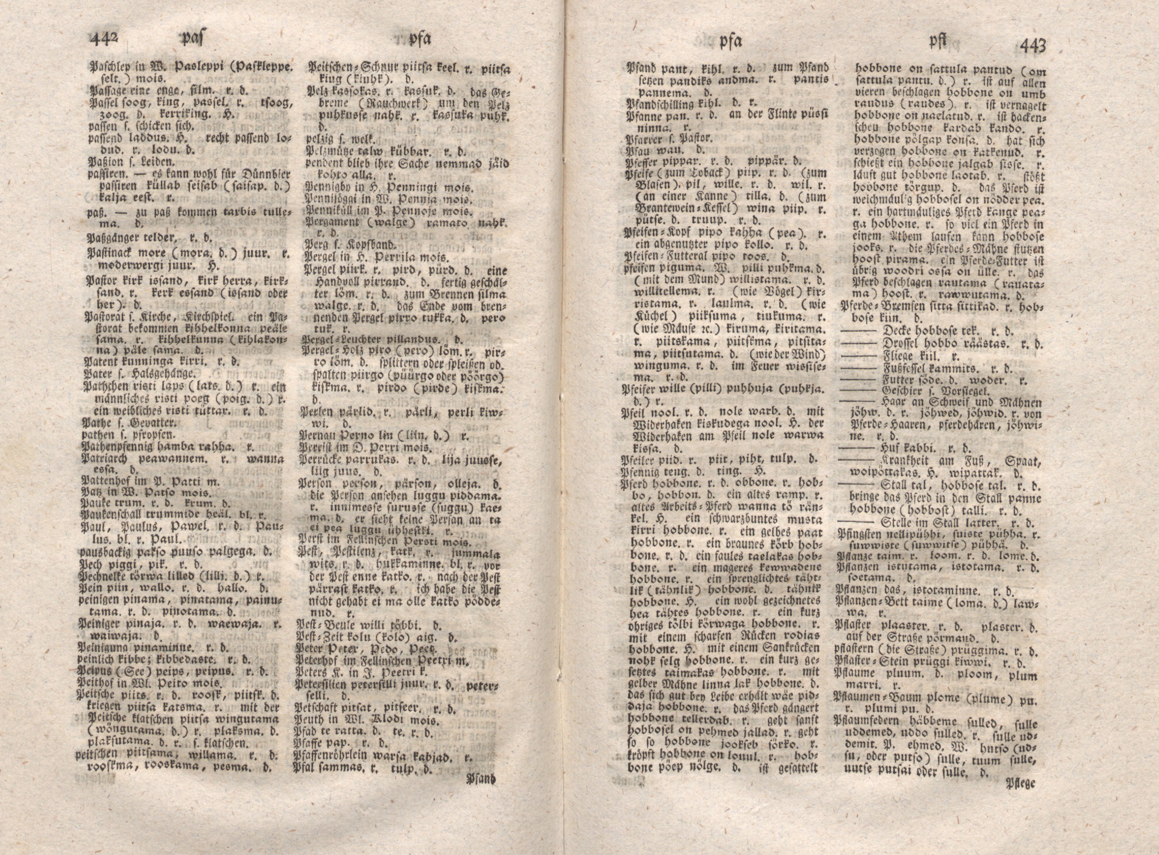 Ehstnische Sprachlehre für beide Hauptdialekte (1780) | 232. (442-443) Põhitekst