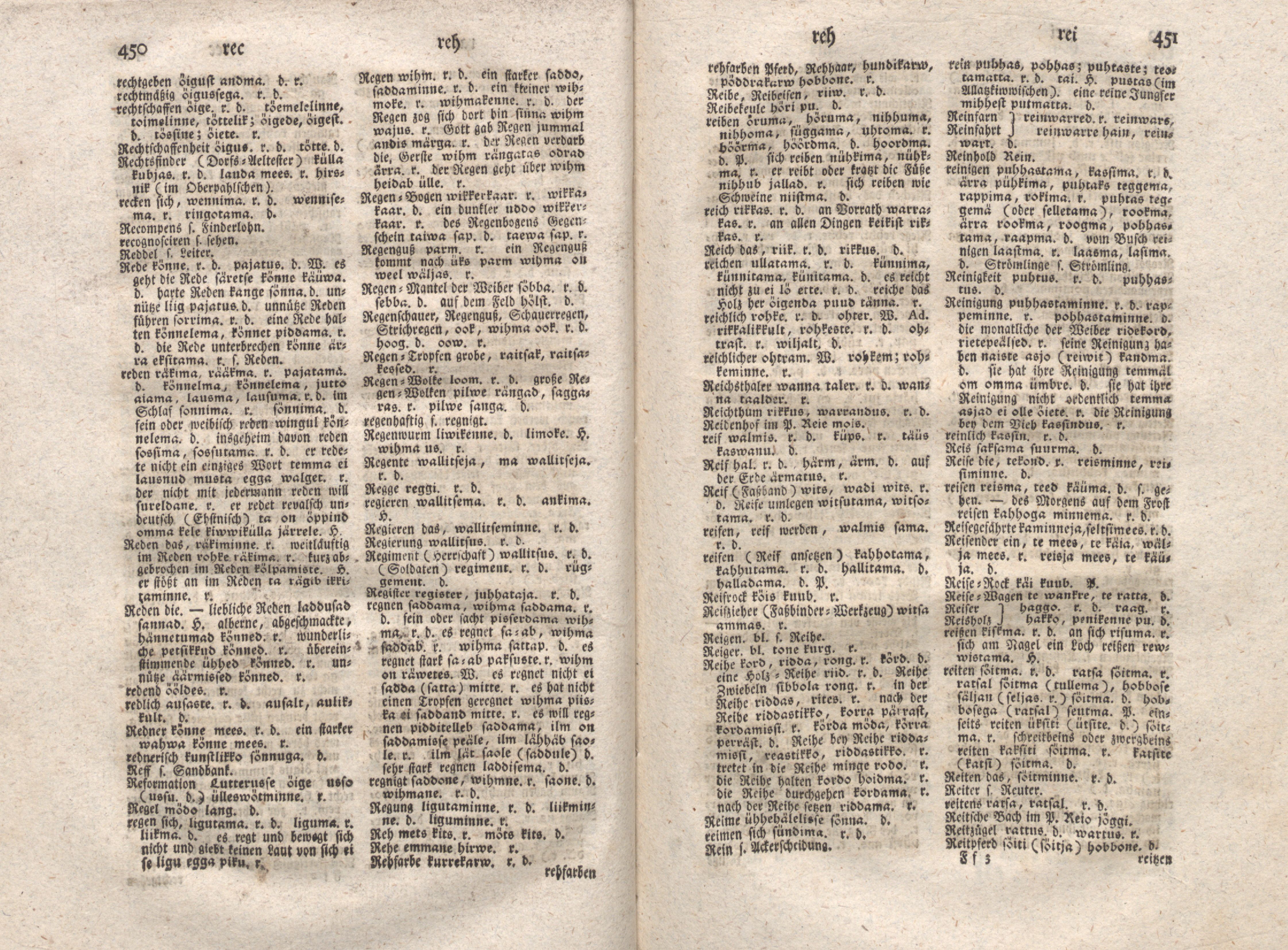 Ehstnische Sprachlehre für beide Hauptdialekte (1780) | 236. (450-451) Main body of text