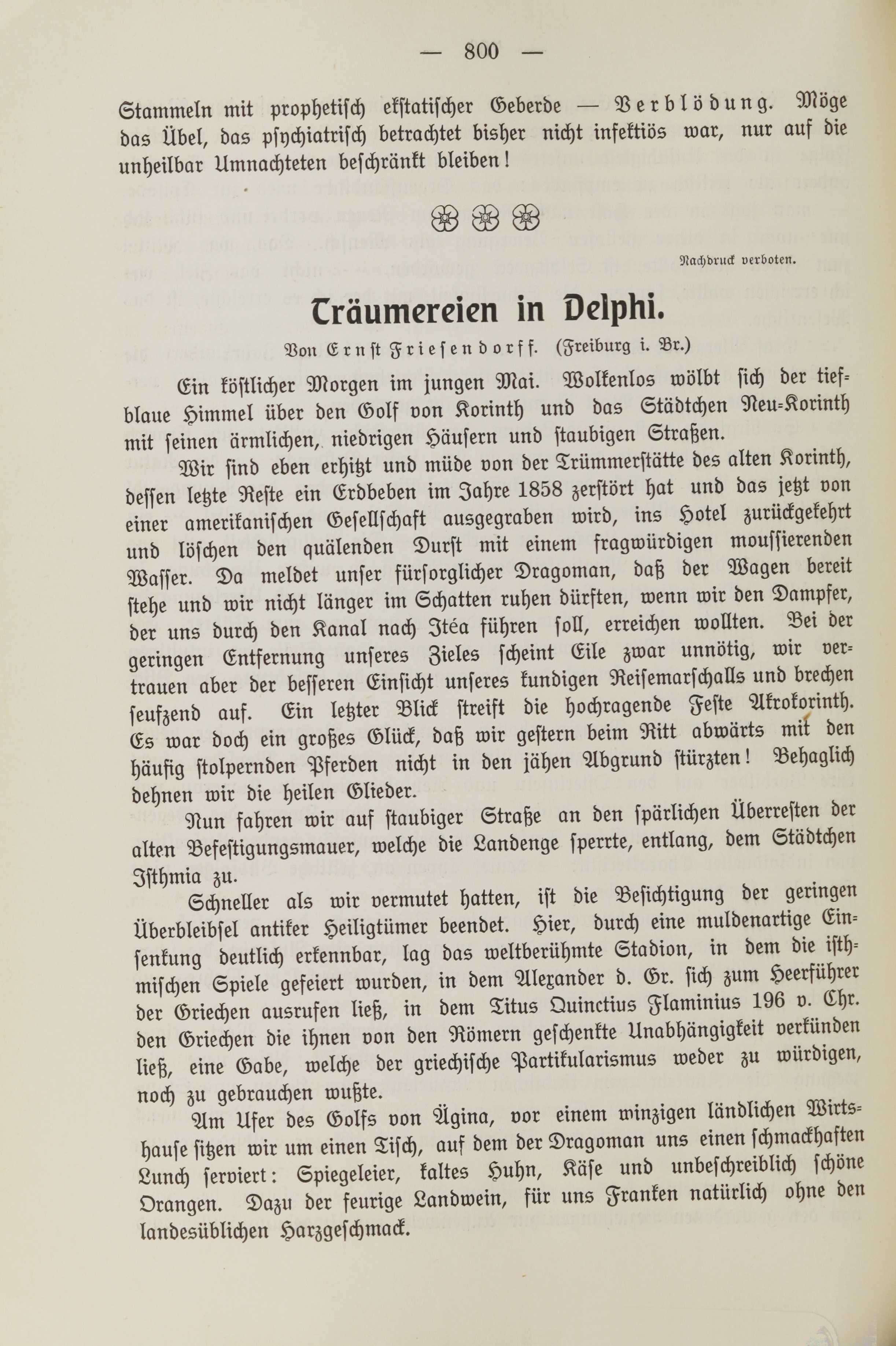 Träumereien in Delphi (1913) | 1. (800) Main body of text