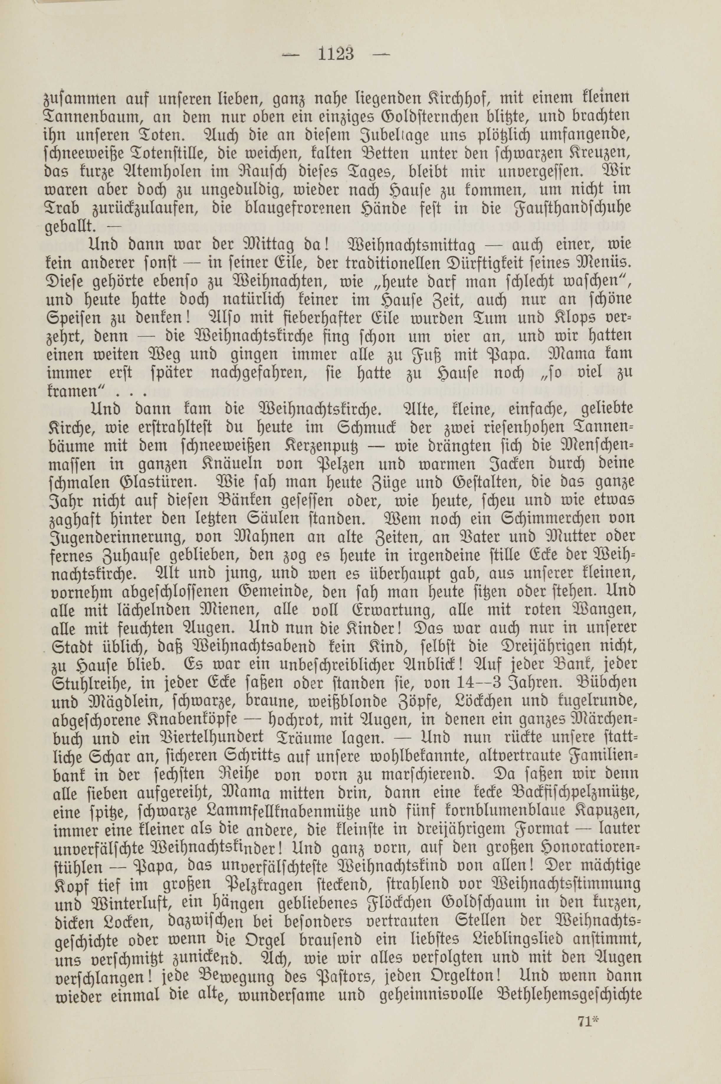 Unsere Weihnachten (1913) | 7. (1123) Основной текст