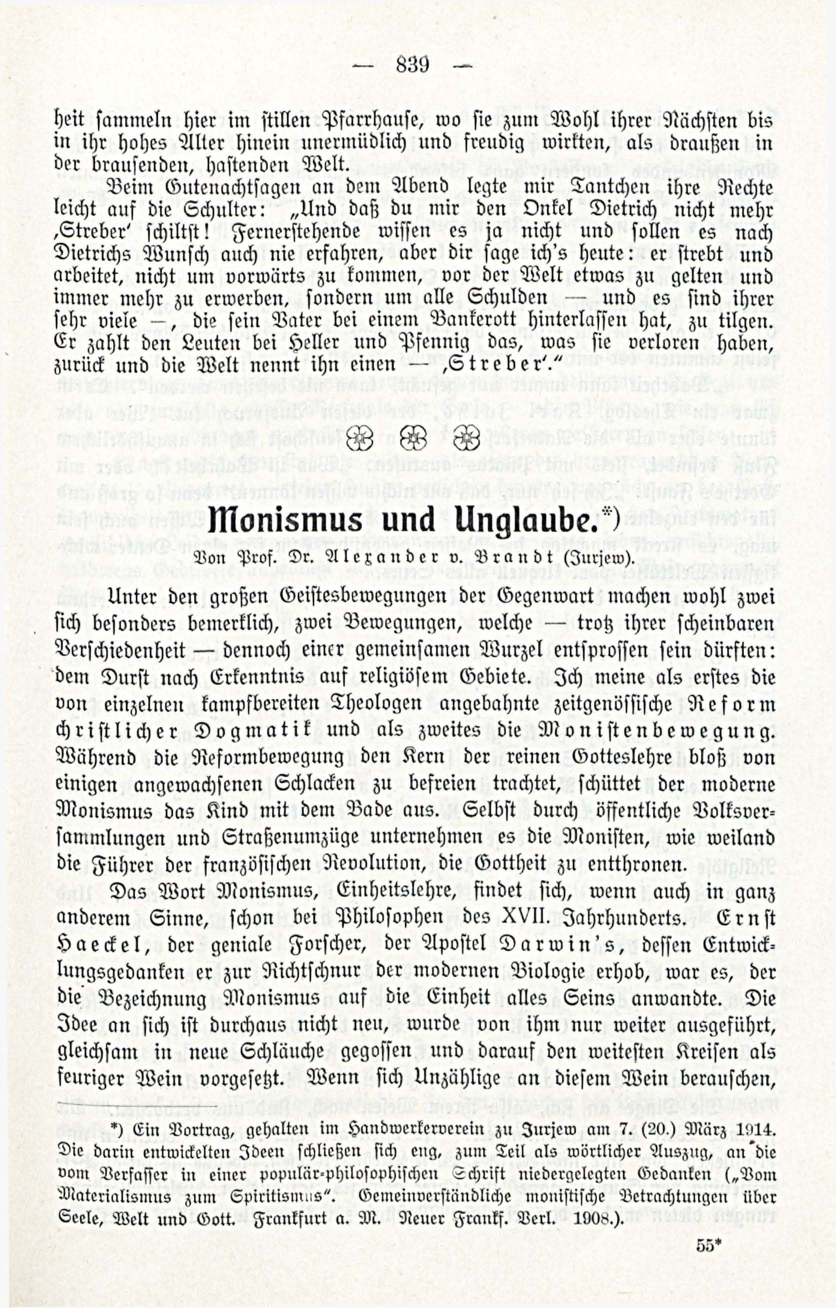 Deutsche Monatsschrift für Russland [3/12] (1914) | 55. (839) Main body of text