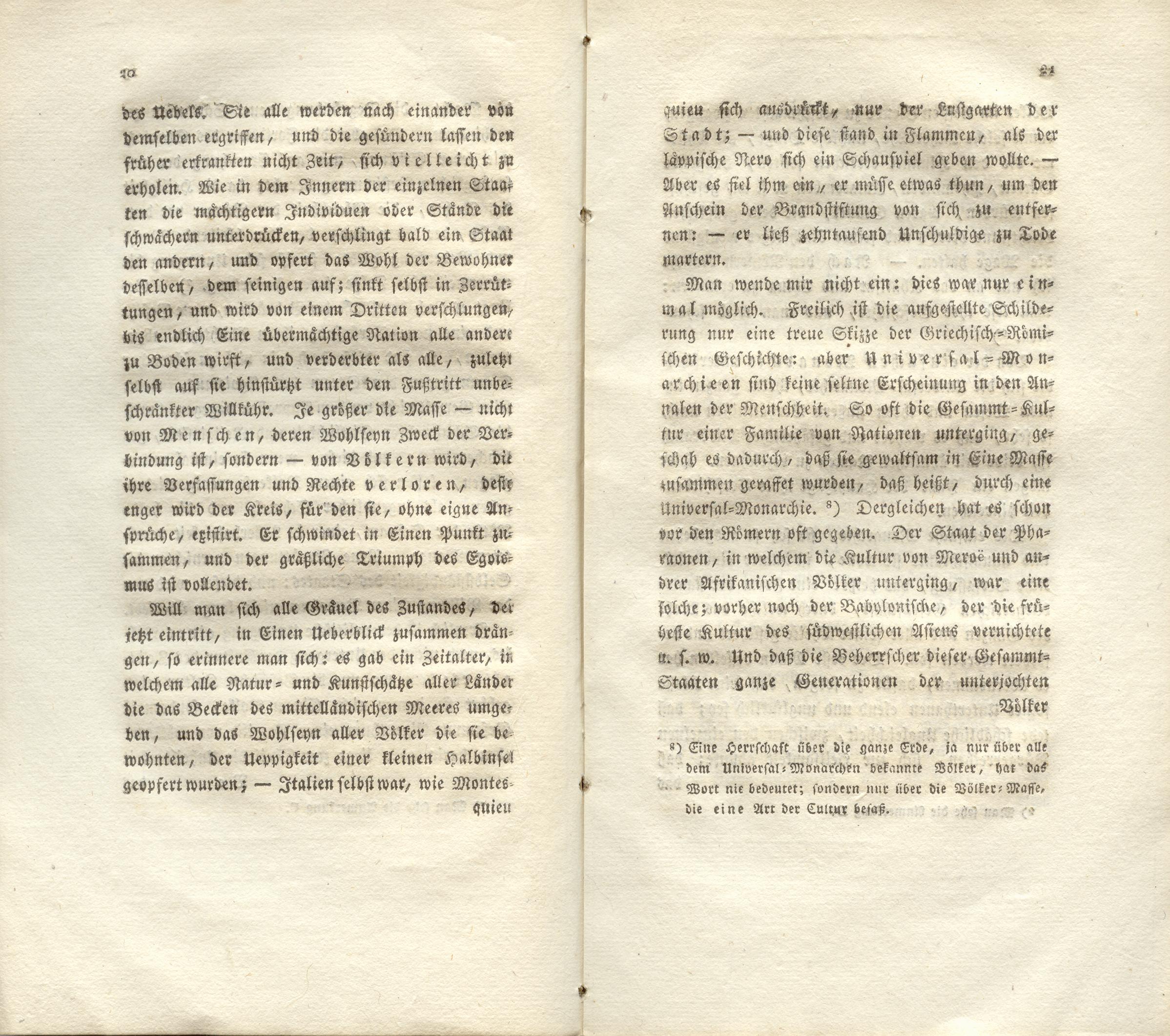 Ist das stete Fortschreiten der Menschheit ein Wahn? (1810) | 11. (20-21) Основной текст