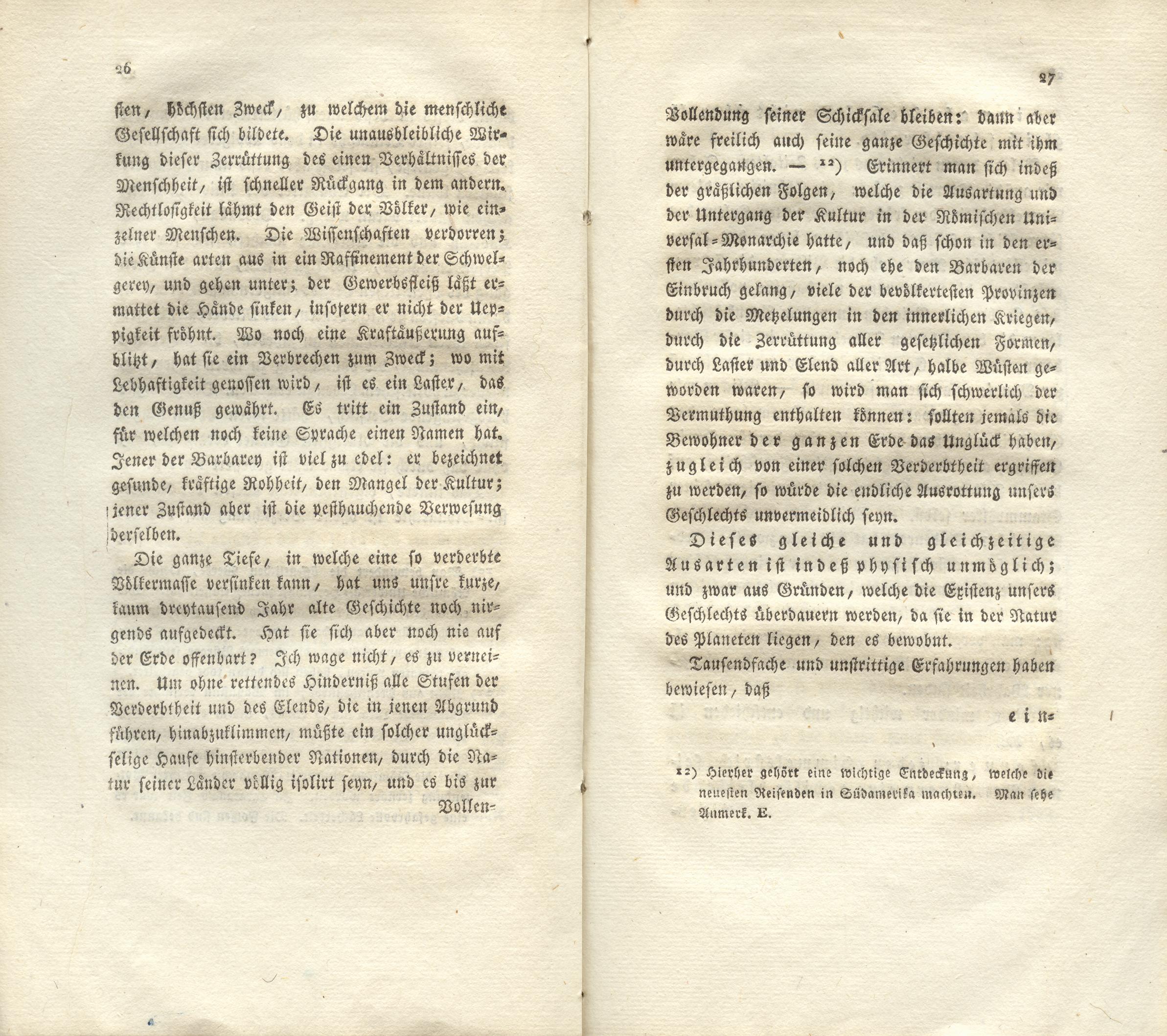 Ist das stete Fortschreiten der Menschheit ein Wahn? (1810) | 14. (26-27) Main body of text