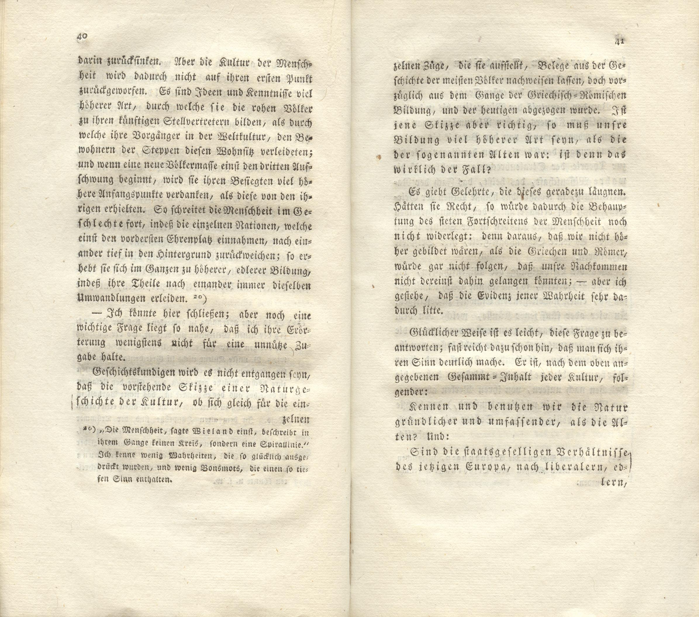 Ist das stete Fortschreiten der Menschheit ein Wahn? (1810) | 21. (40-41) Main body of text