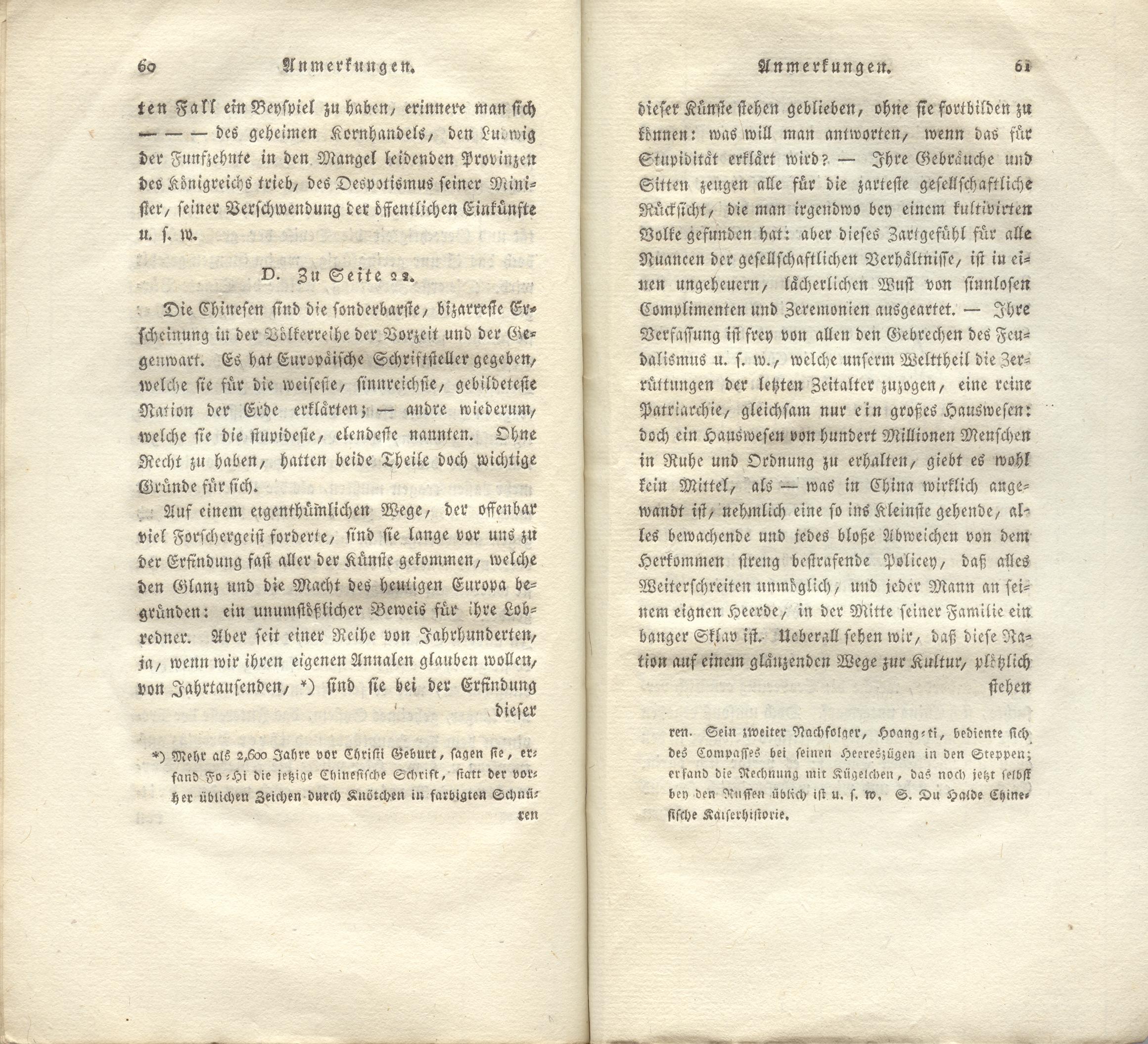 Ist das stete Fortschreiten der Menschheit ein Wahn? (1810) | 31. (60-61) Основной текст
