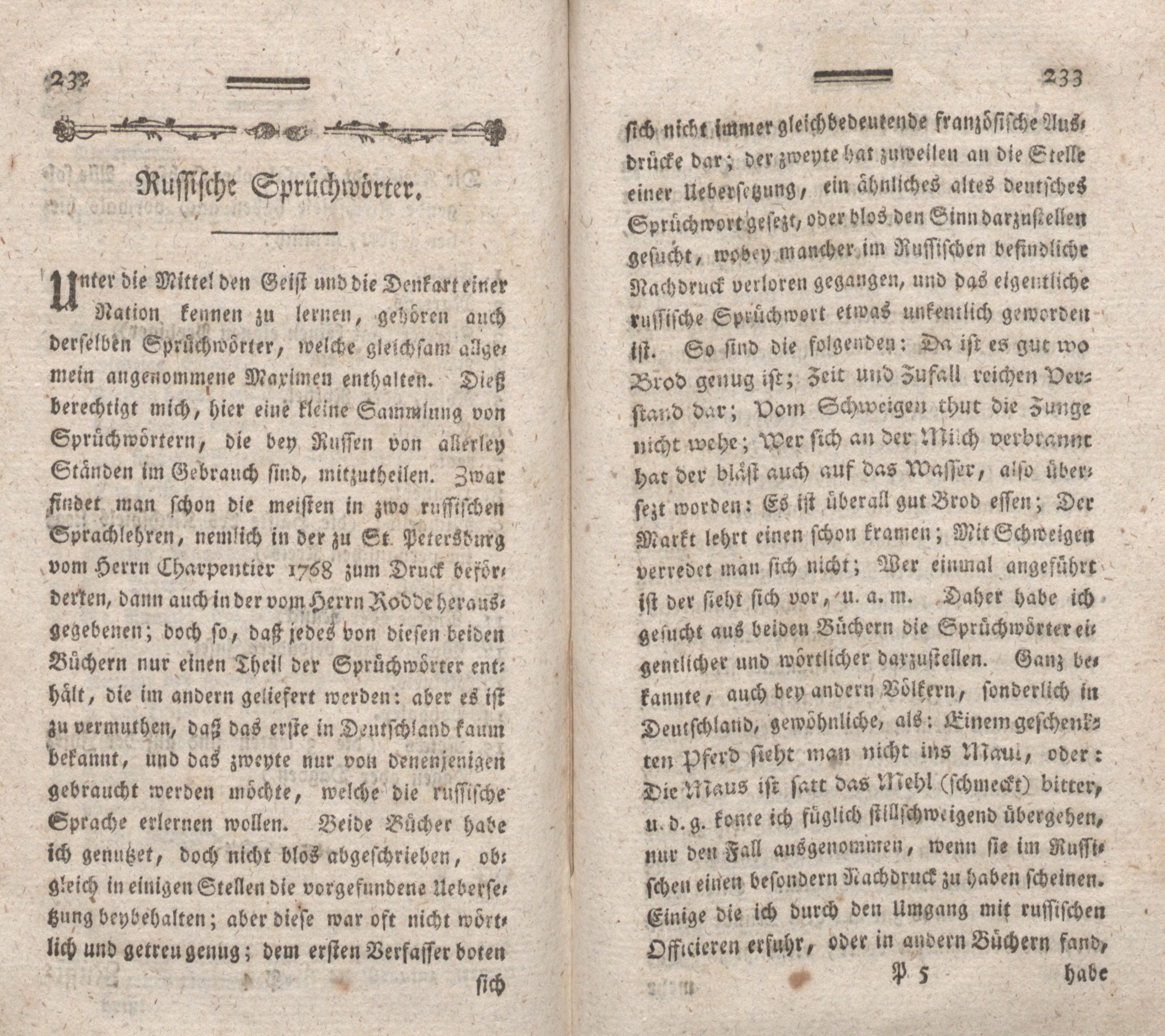 Nordische Miscellaneen [08] (1784) | 117. (232-233) Haupttext
